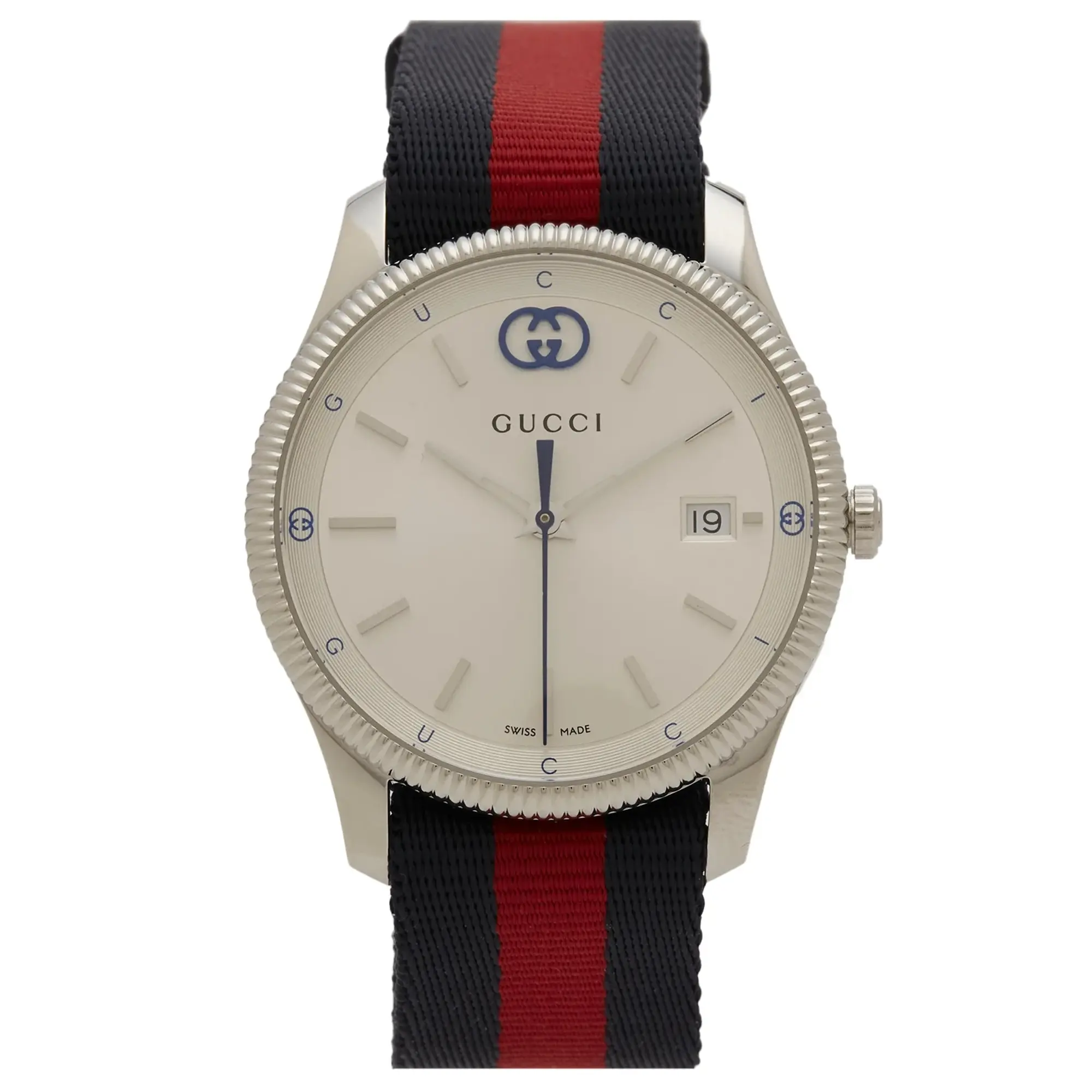 Gucci Men's G-Timeless 38mm Web Watch Red/Green