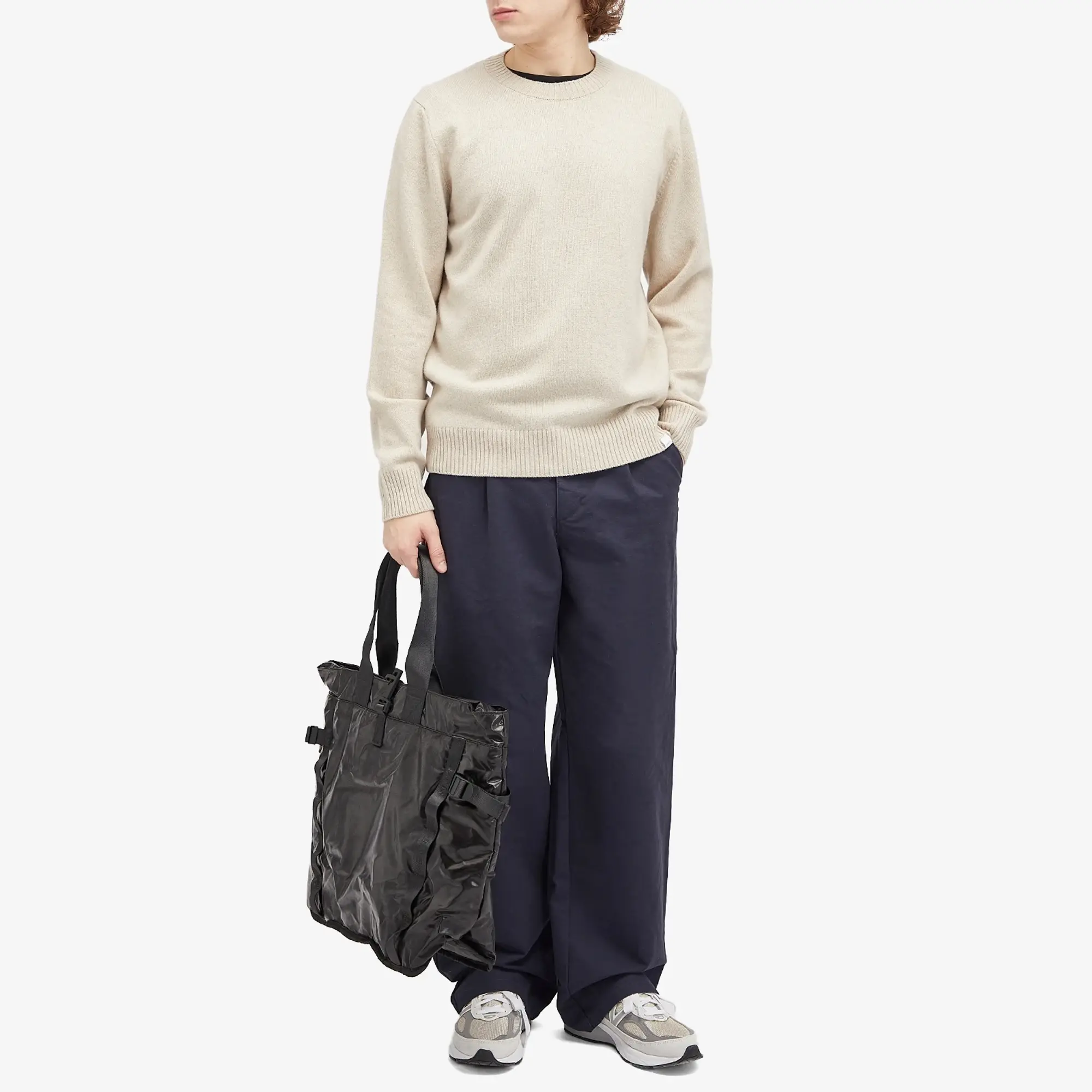 Norse Projects Men's Standard Lambswool Knit Jumper Oatmeal
