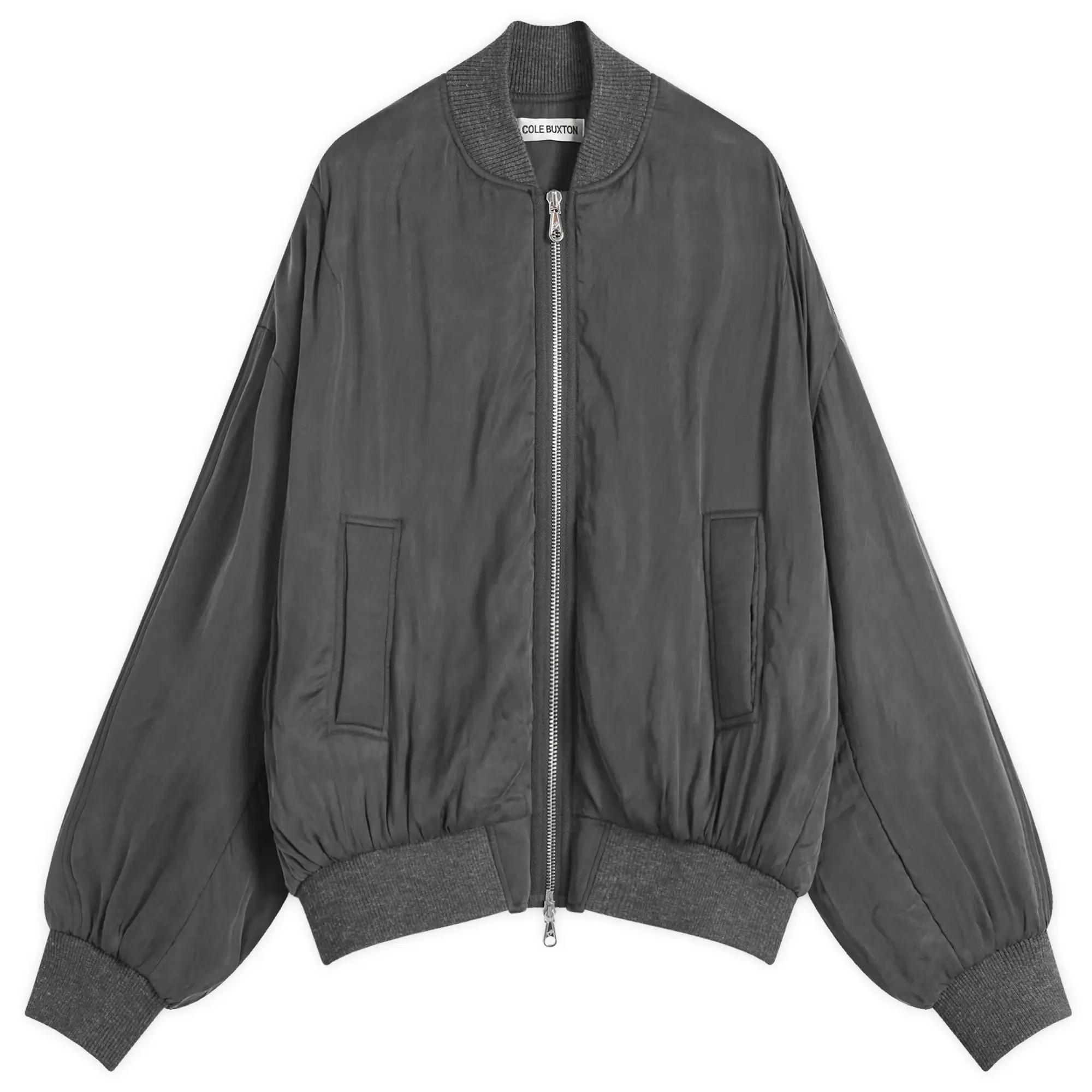 Cole Buxton Men's Cupro Bomber Jacket Black