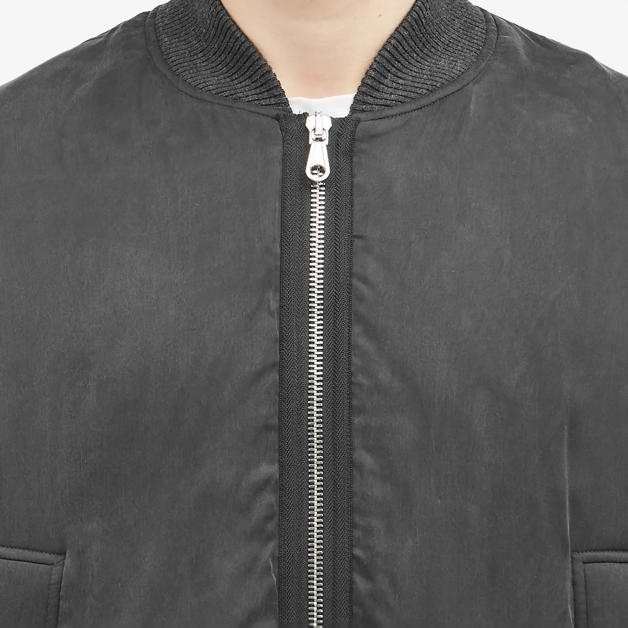 Cole Buxton Men's Cupro Bomber Jacket Black