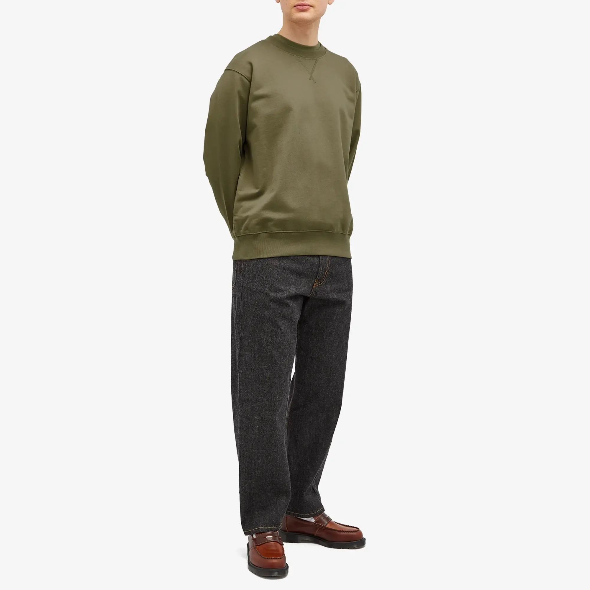 Norse Projects Men's Standard Crew Sweatshirt Sediment Green