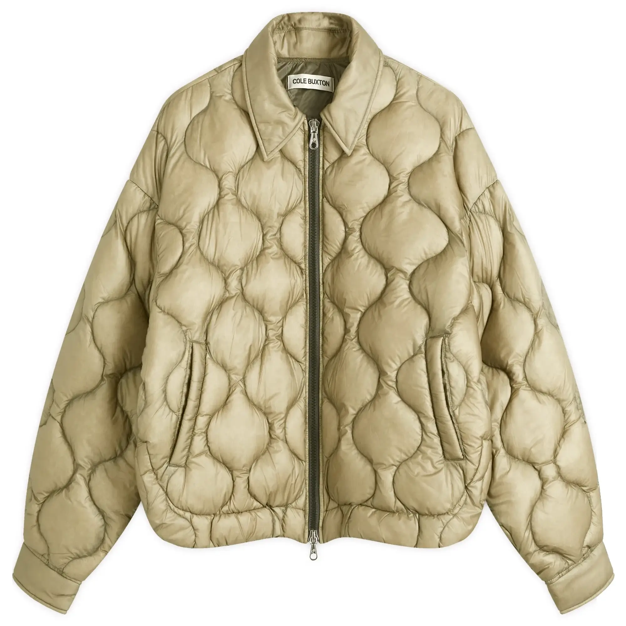 Cole Buxton Men's Translucent Taped Shirt Jacket Khaki