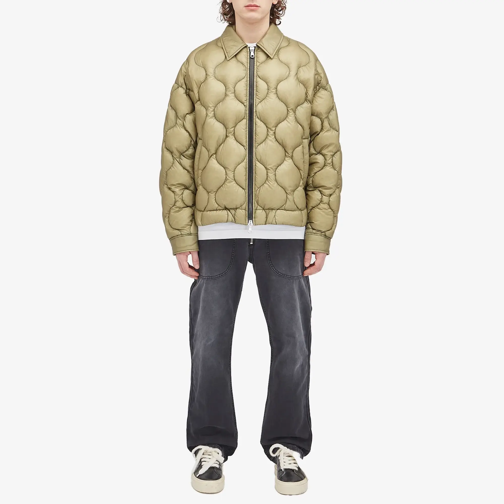 Cole Buxton Men's Translucent Taped Shirt Jacket Khaki