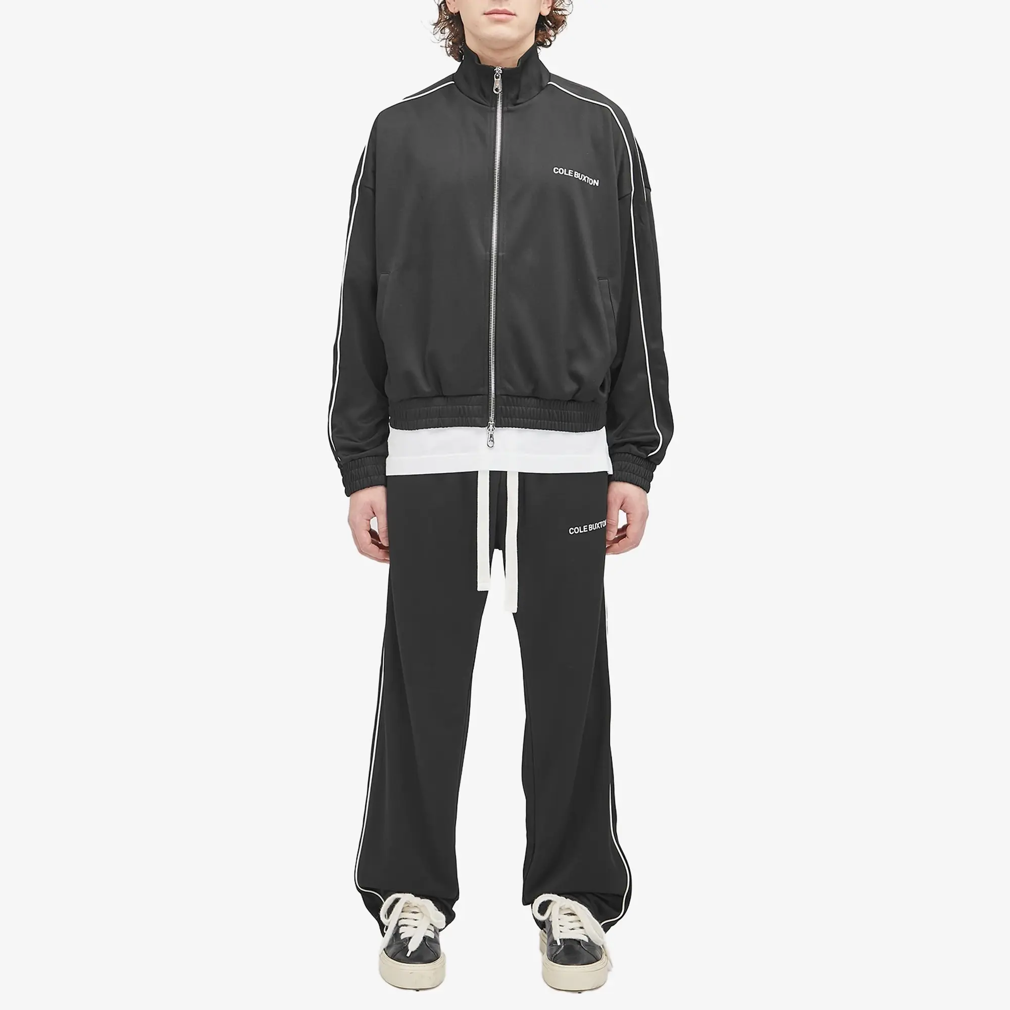 Cole Buxton Men's Piped Track Jacket Black