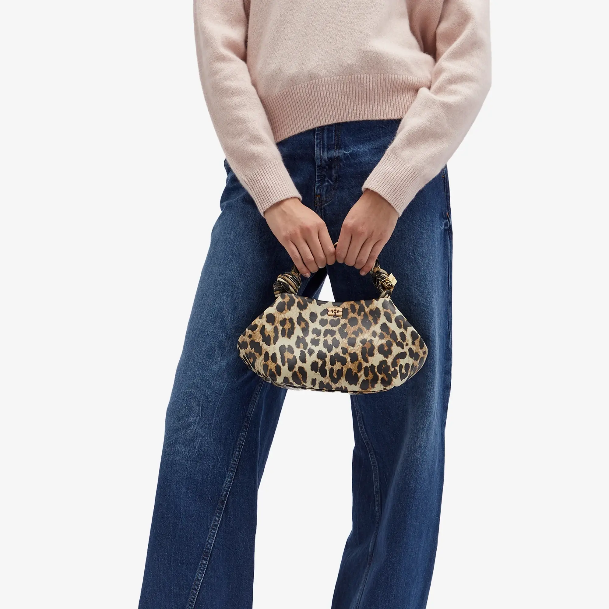 GANNI Women's Leopard Bou Bag Small