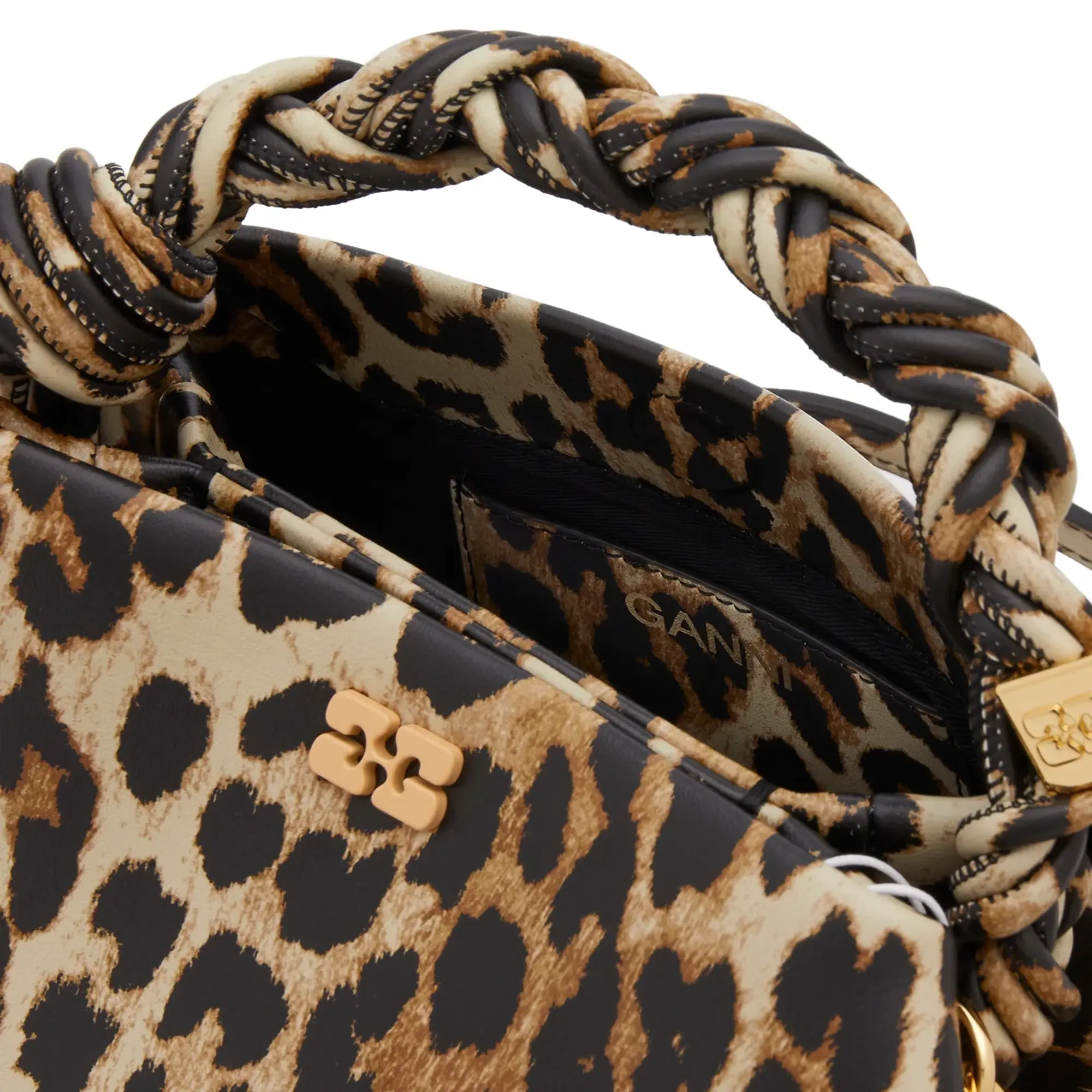 GANNI Women's Leopard Bou Bag Small