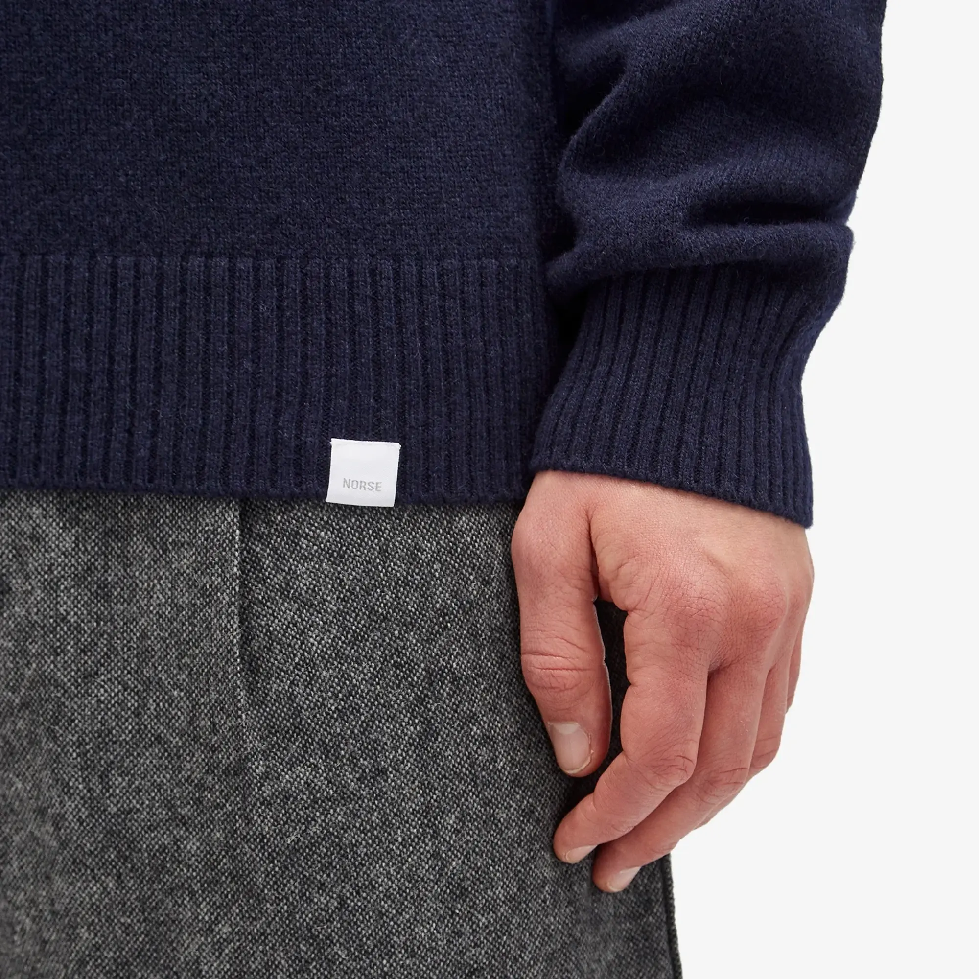 Norse Projects Standard Merino Lambswool Sweater Men Pullovers Blue