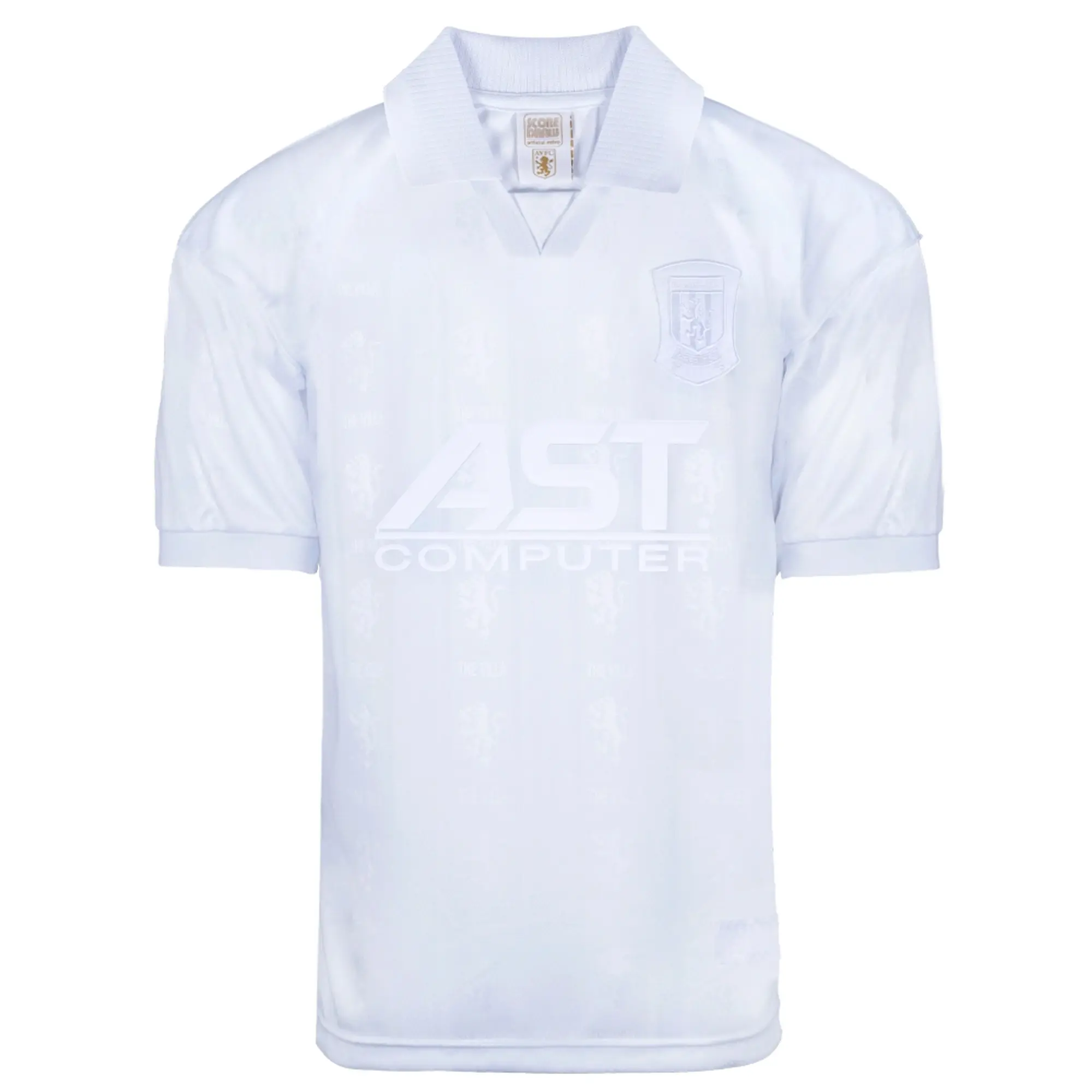 Score Draw Aston Villa 1996 Blank Out Retro Football Shirt