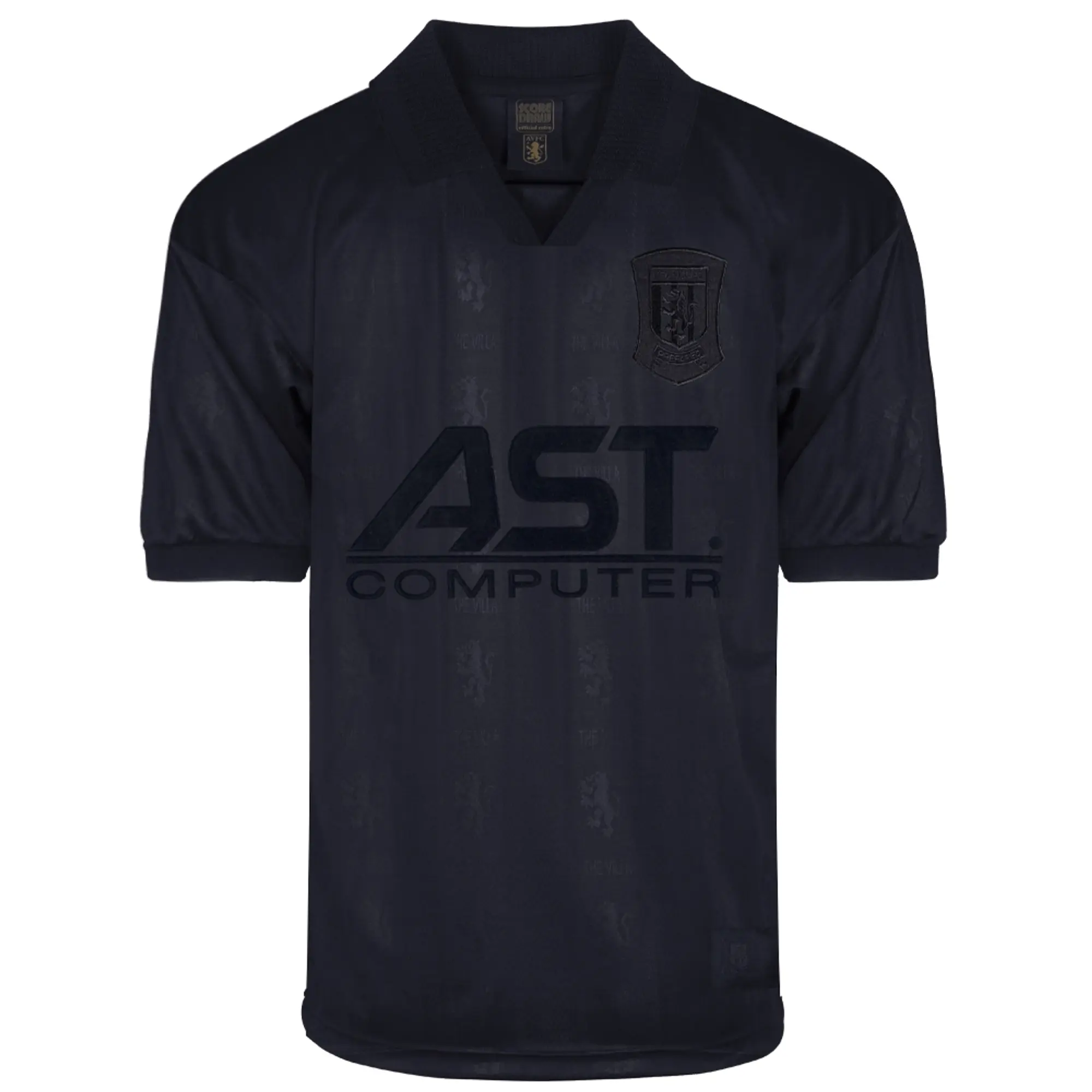 Score Draw Aston Villa 1996 Black Out Retro Football Shirt