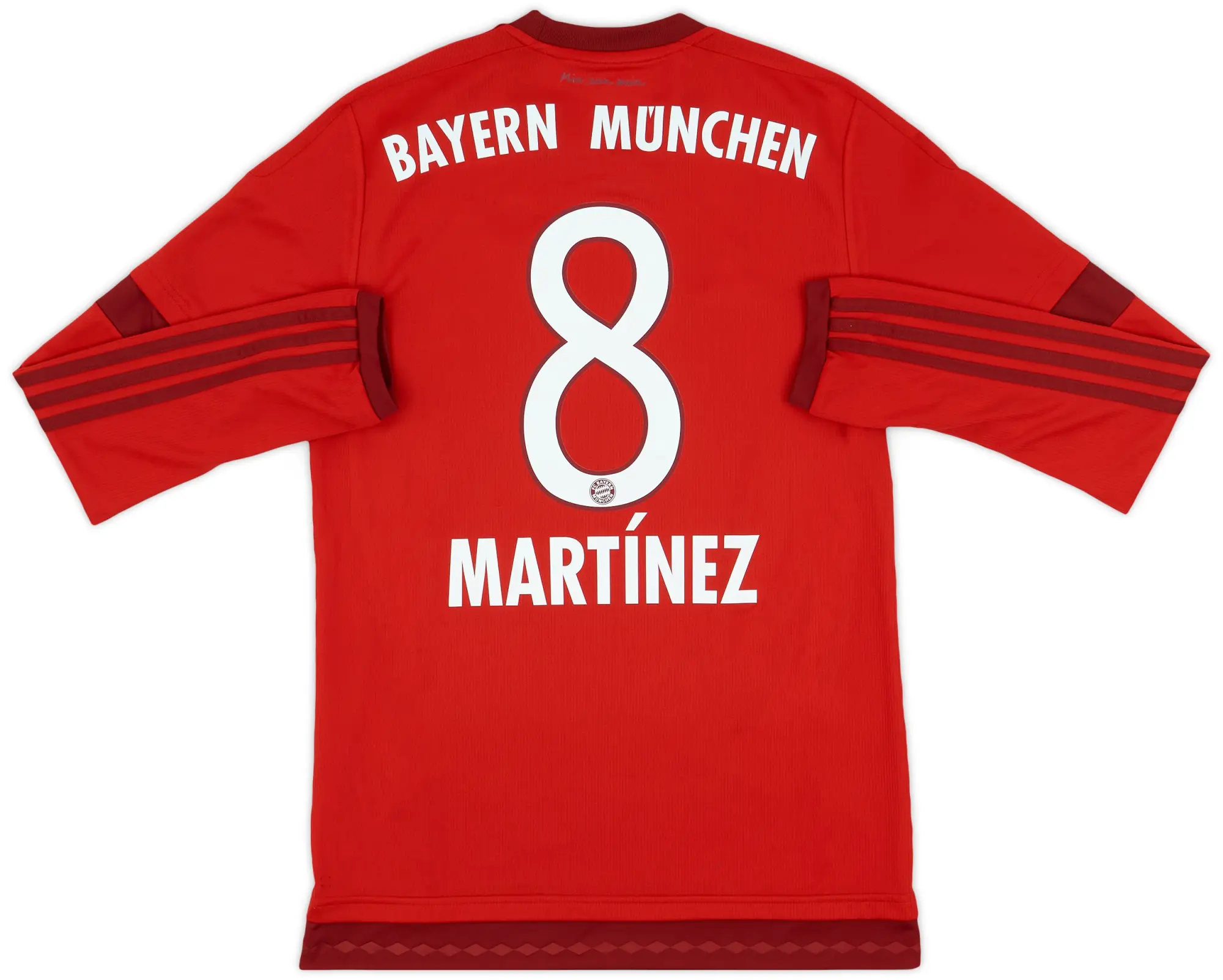 adidas 2015-16 Bayern Munich Home L/S Shirt Martinez #8 - 8/10 - (S)