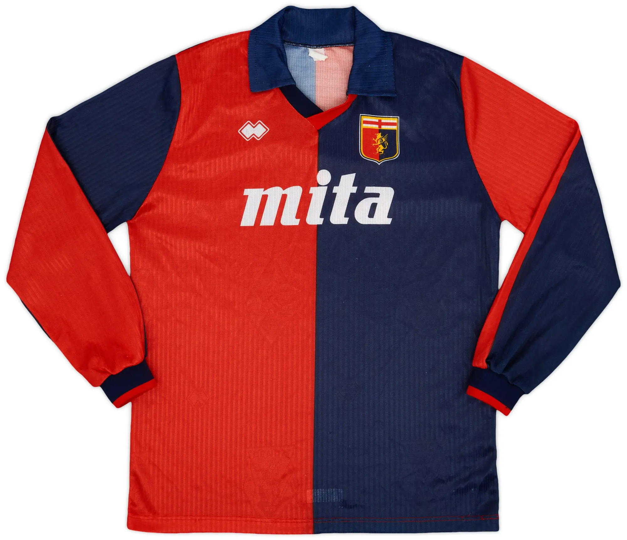 Errea 1990-91 Genoa Home L/S Shirt - 8/10 - (XL)