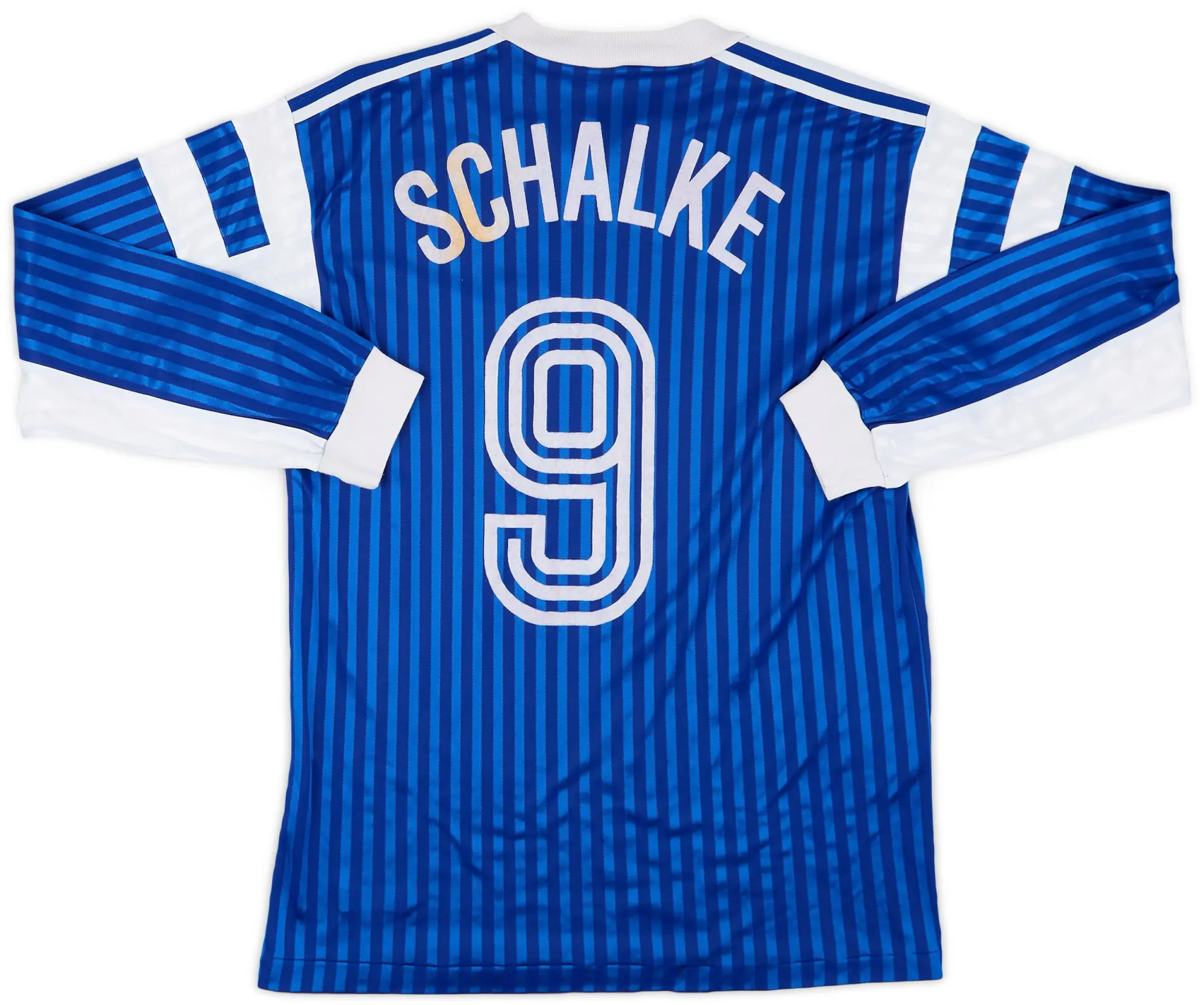 adidas 1988-89 Schalke Match Issue Home Shirt #9
