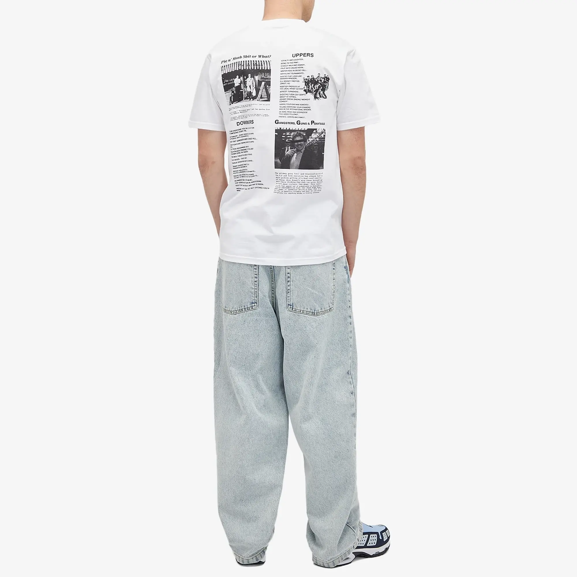 Boys Own Men's Pie And Mash “ A Cockney Myth” Print T Shirt White