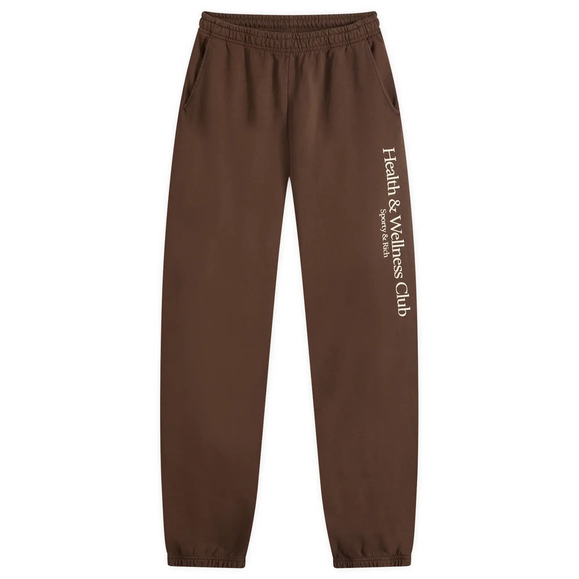 Sporty & Rich Women's H&W Crest Sweatpant Chocolate Cream