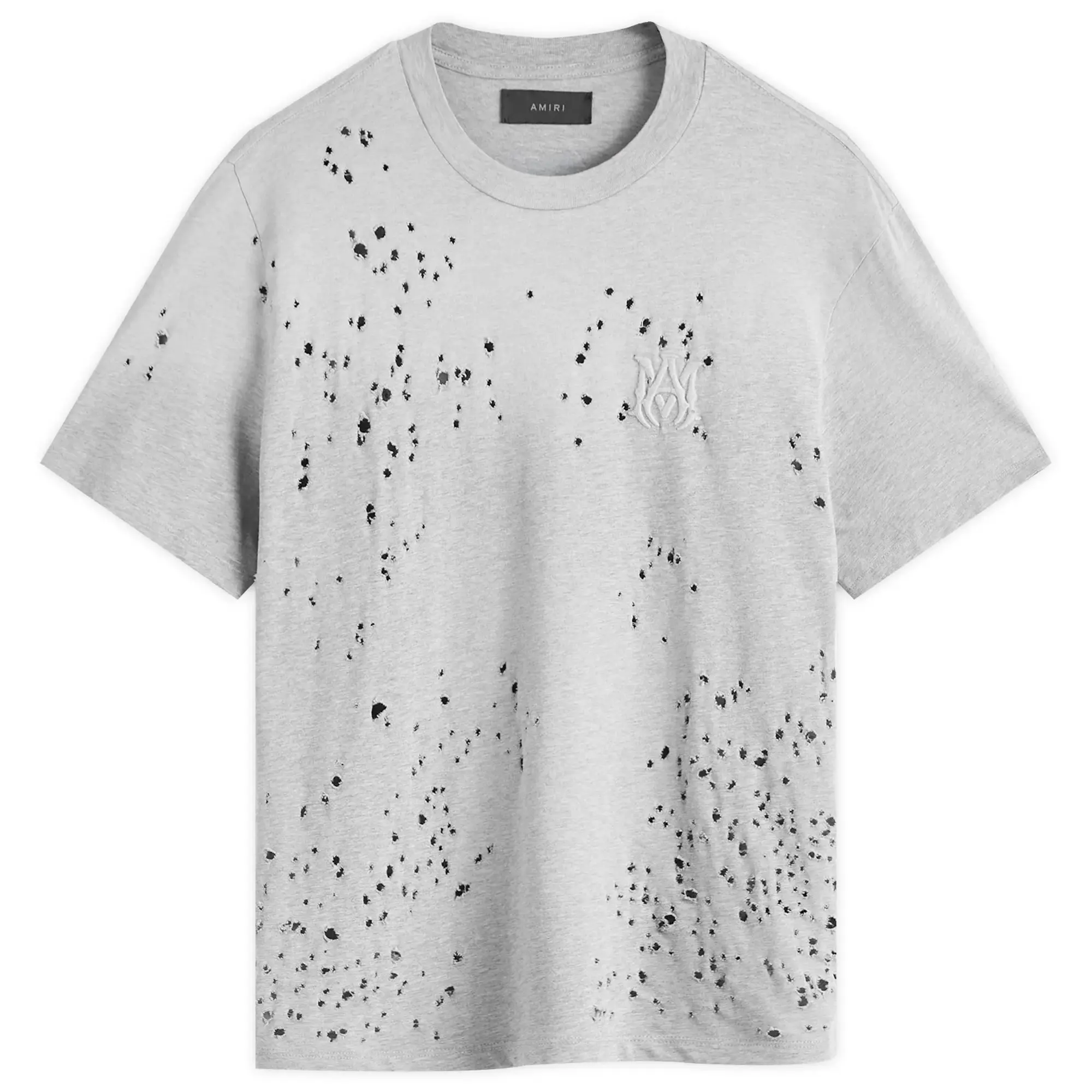 AMIRI Men's MA Shotgun Embroidered Logo T-Shirt Grey