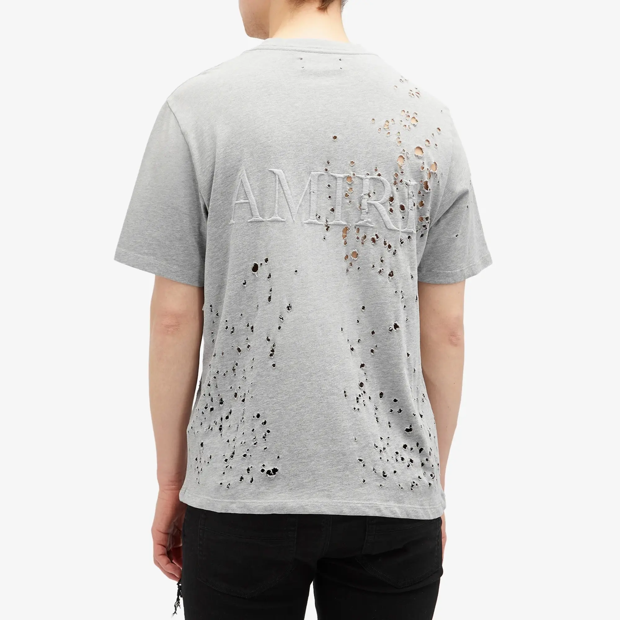 AMIRI Men's MA Shotgun Embroidered Logo T-Shirt Grey