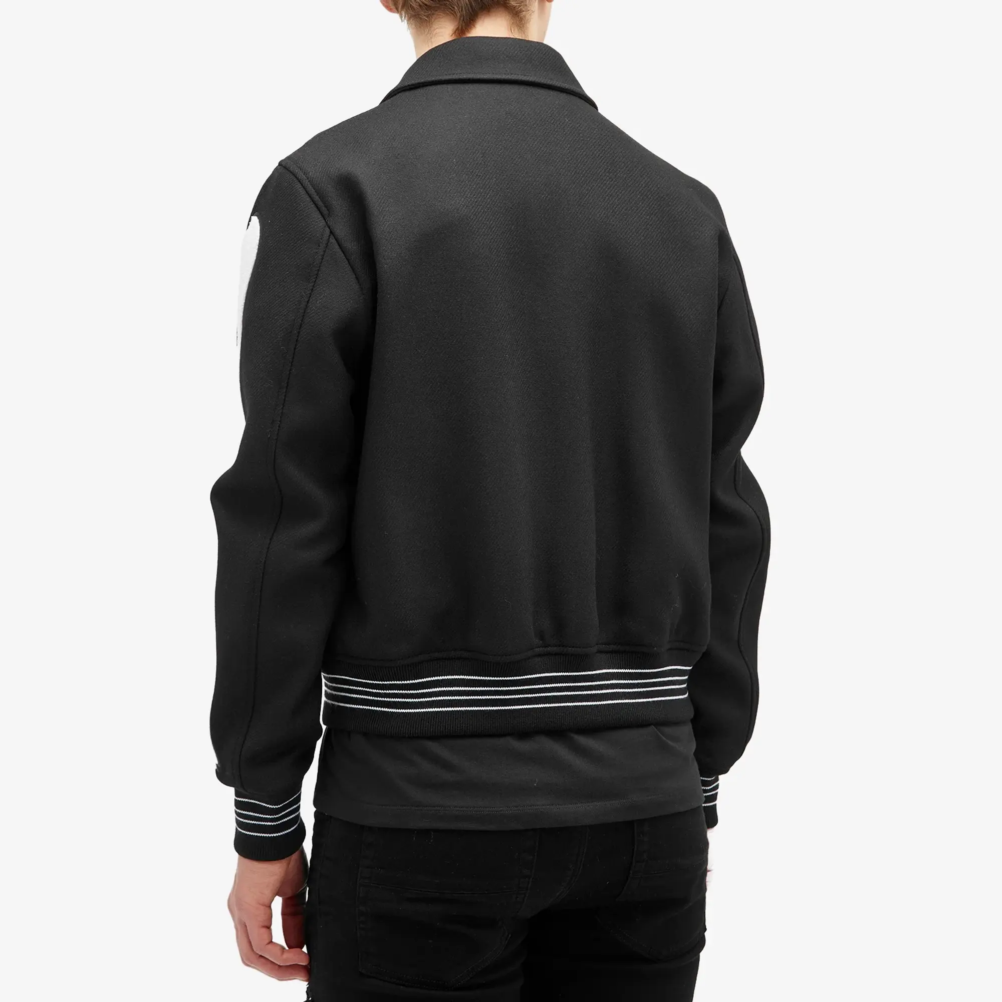 AMIRI Men's Varsity Bones Jacket Black White