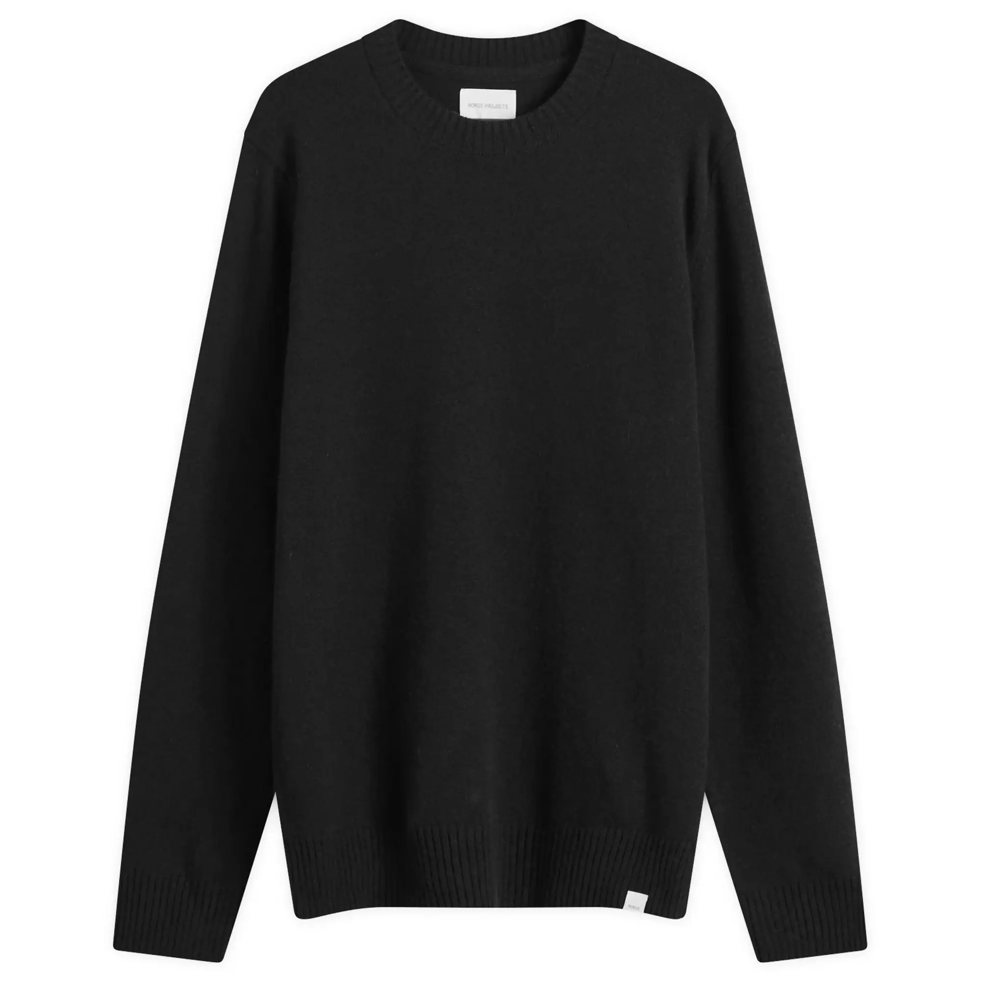 Norse Projects Men's Standard Lambswool Knit Jumper Black
