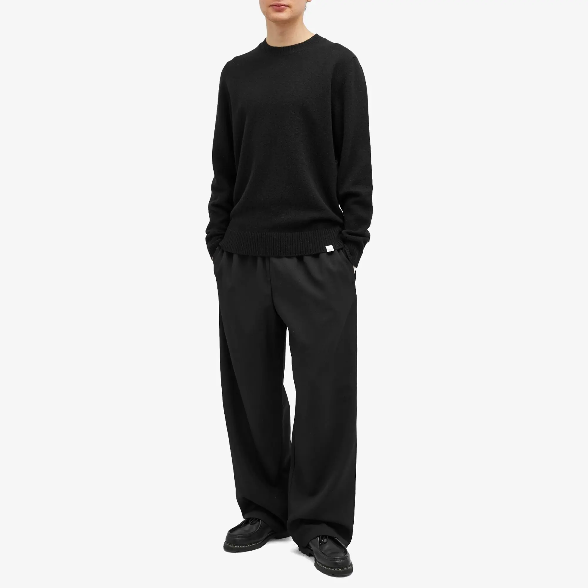 Norse Projects Men's Standard Lambswool Knit Jumper Black