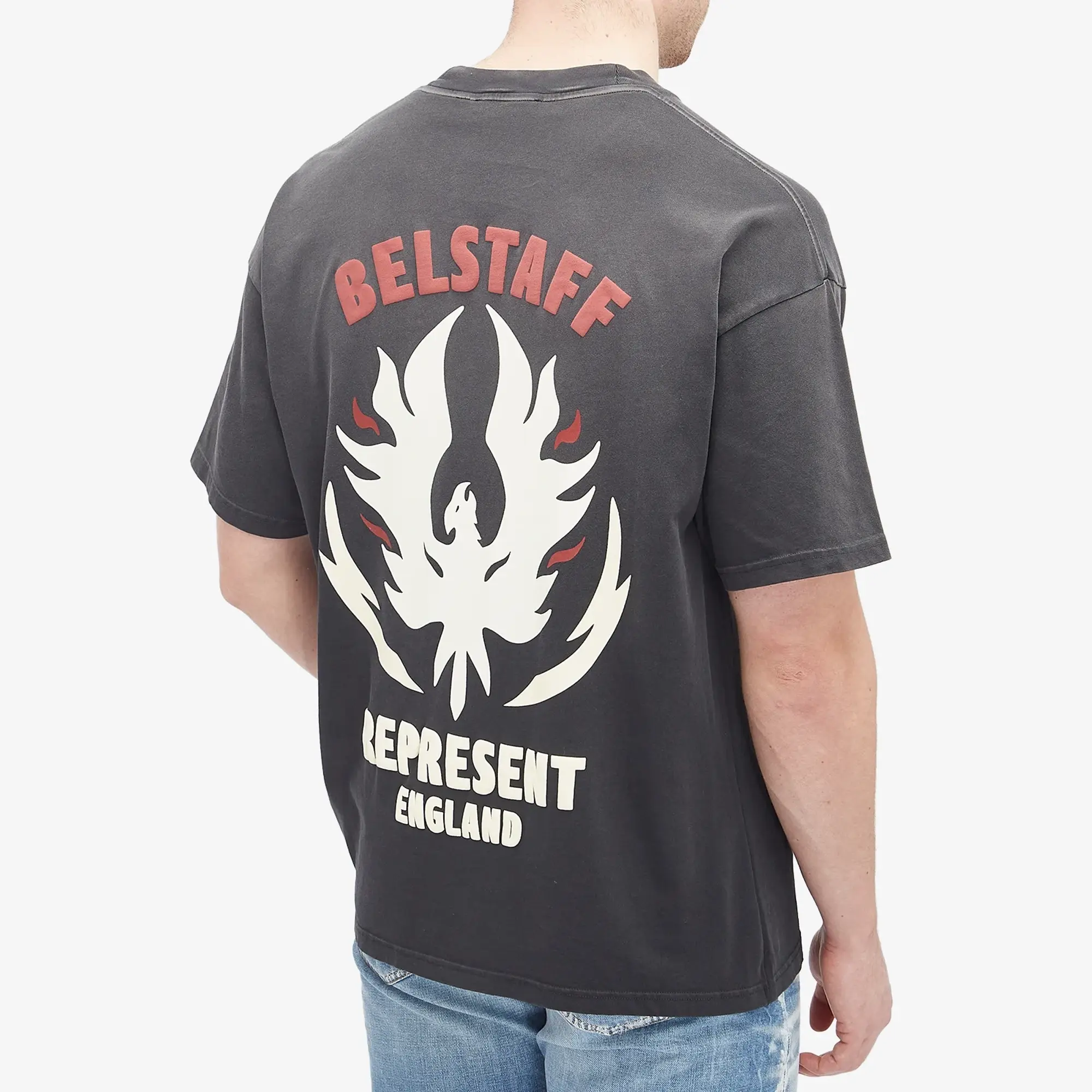 Represent Men's x Belstaff Flame Pheonix T-Shirt Shadow