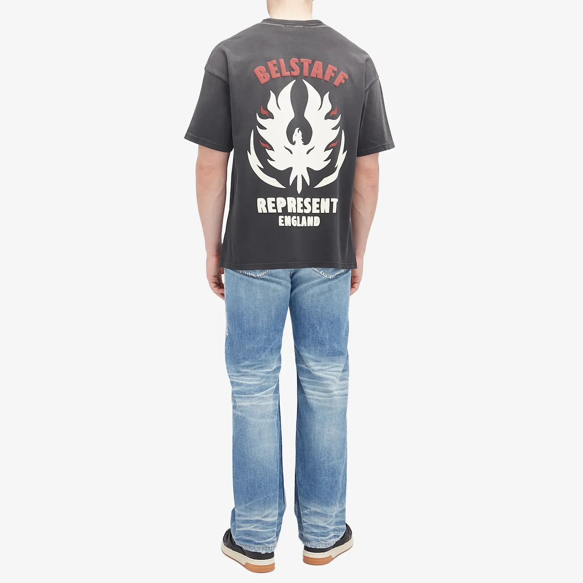 Represent Men's x Belstaff Flame Pheonix T-Shirt Shadow