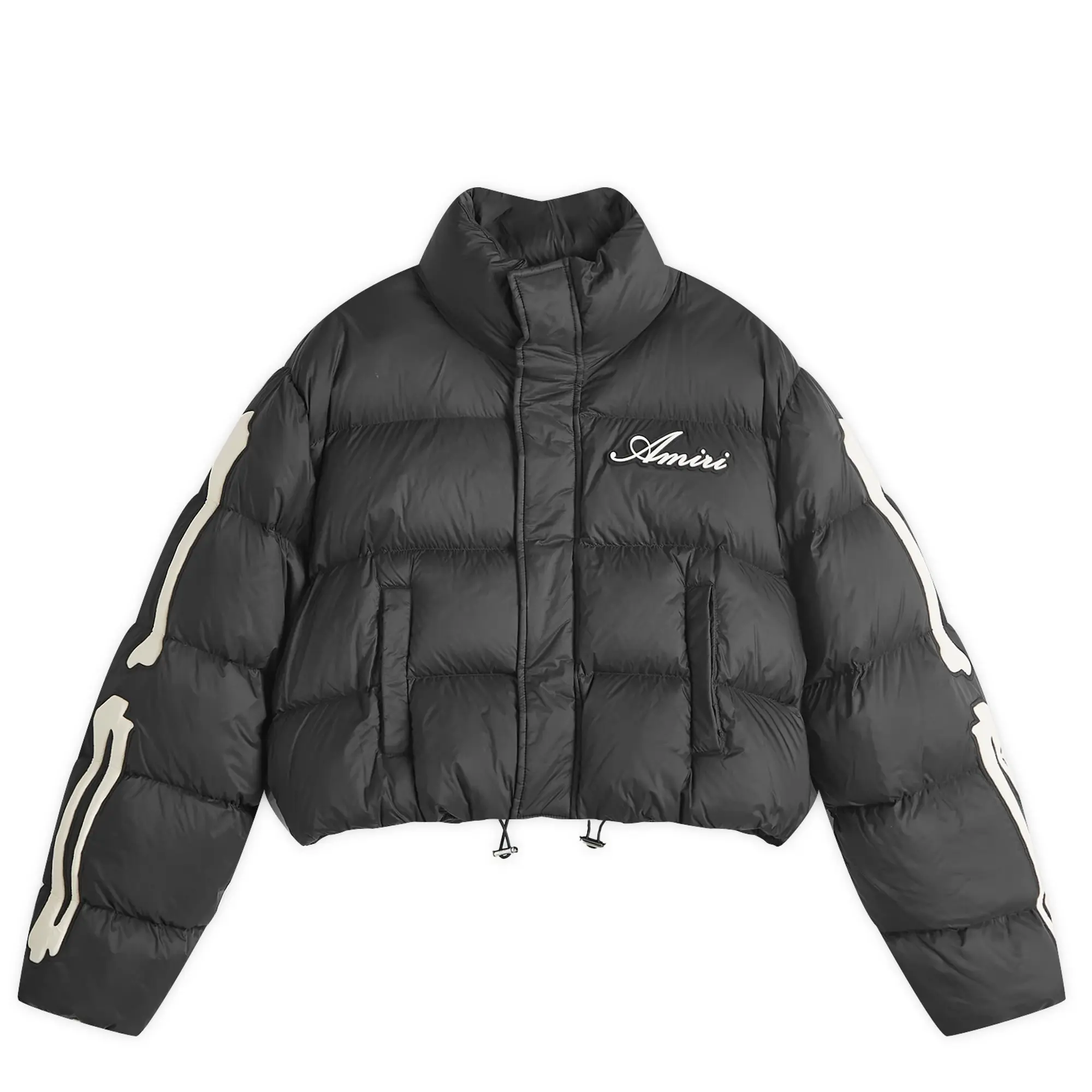 AMIRI Women's Bones Cropped Padded Jacket Black