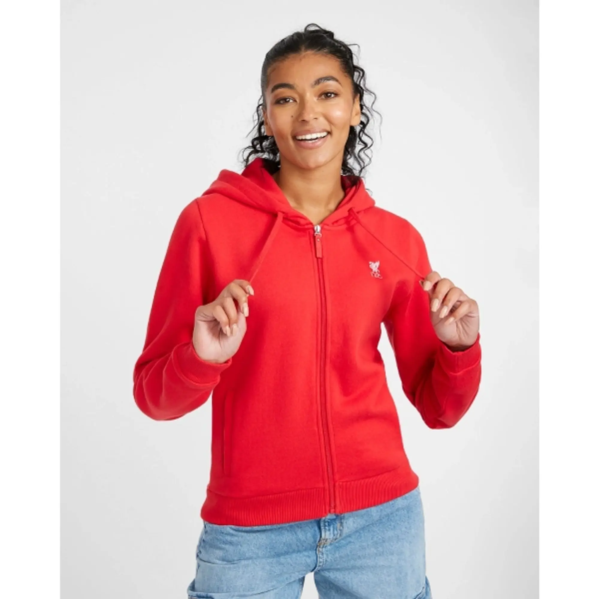 Liverpool FC LFC Womens Zip Through Hoody Red