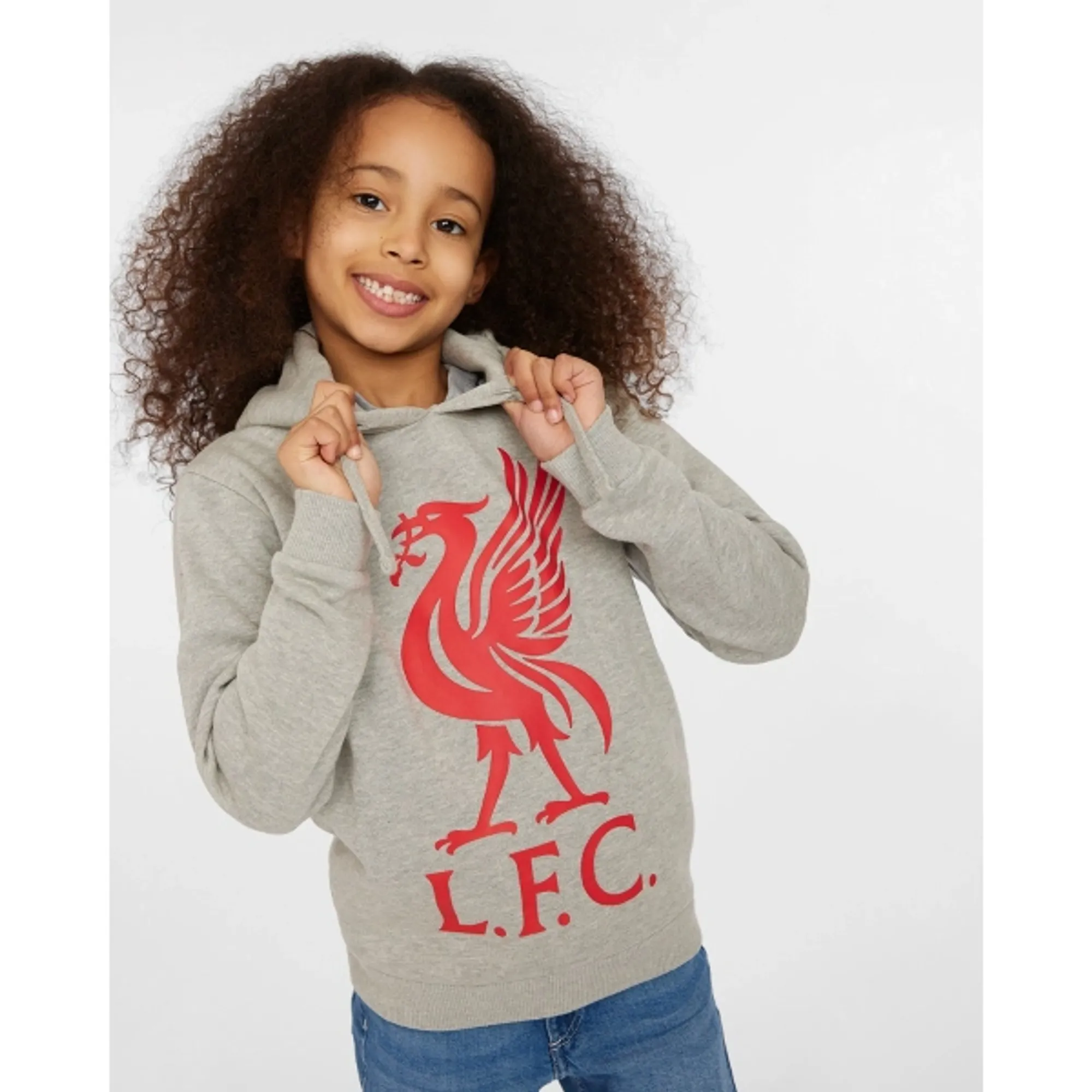 Liverpool FC LFC Junior Liverbird Hoody Grey