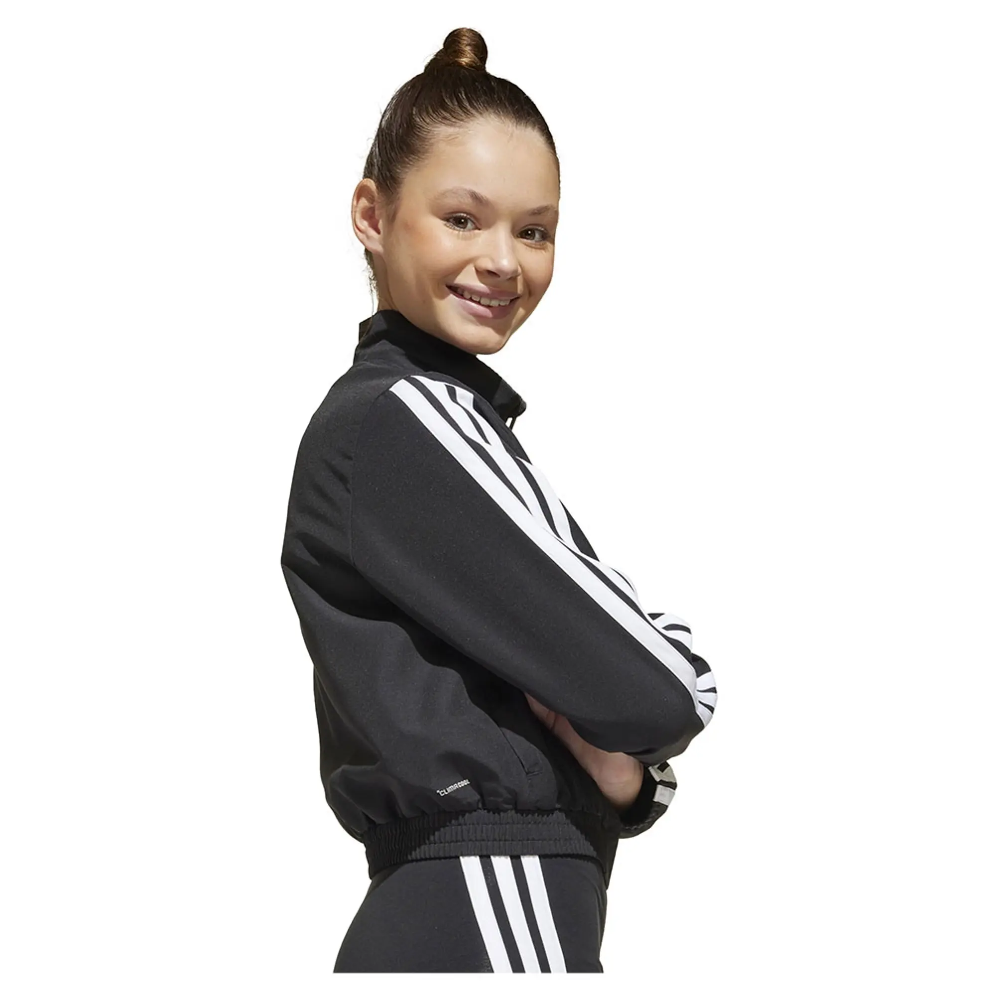 adidas  -  girls's Children's Tracksuit jacket in Black