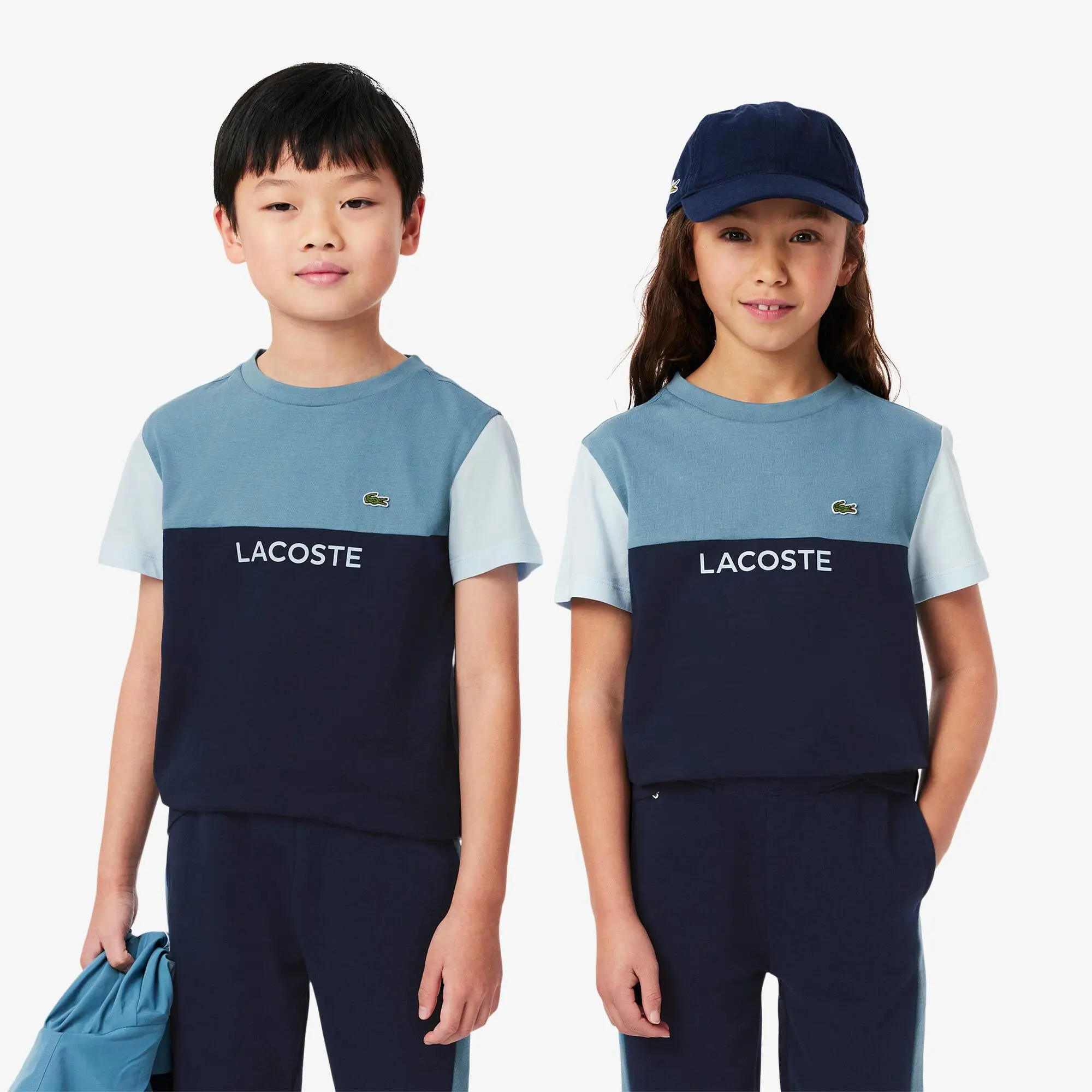 Lacoste Cotton Colour-Block T-shirt - Blue / Light Blue / Navy Blue