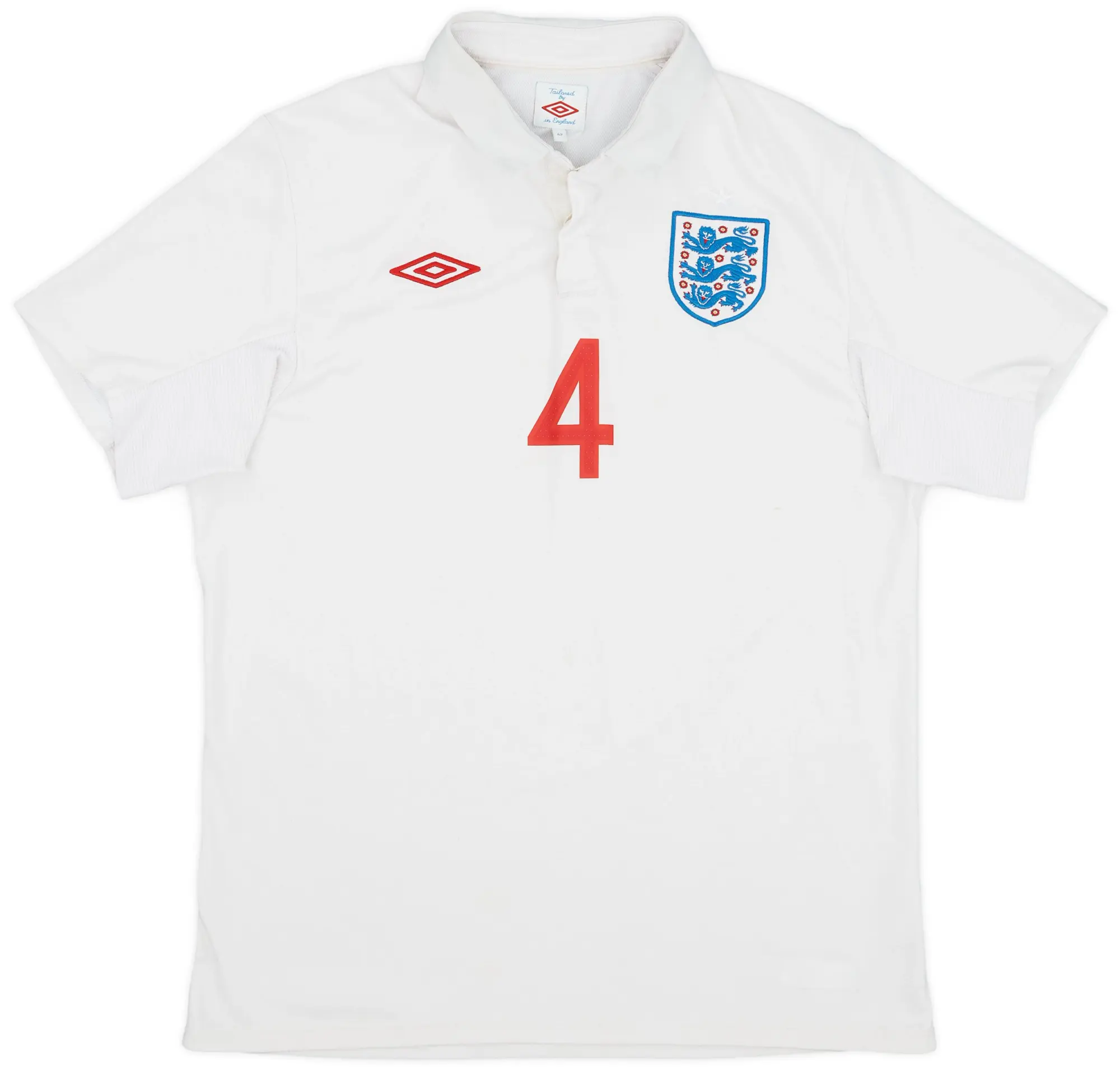 Umbro 2009-10 England Home Shirt #4 - 6/10 - (L)