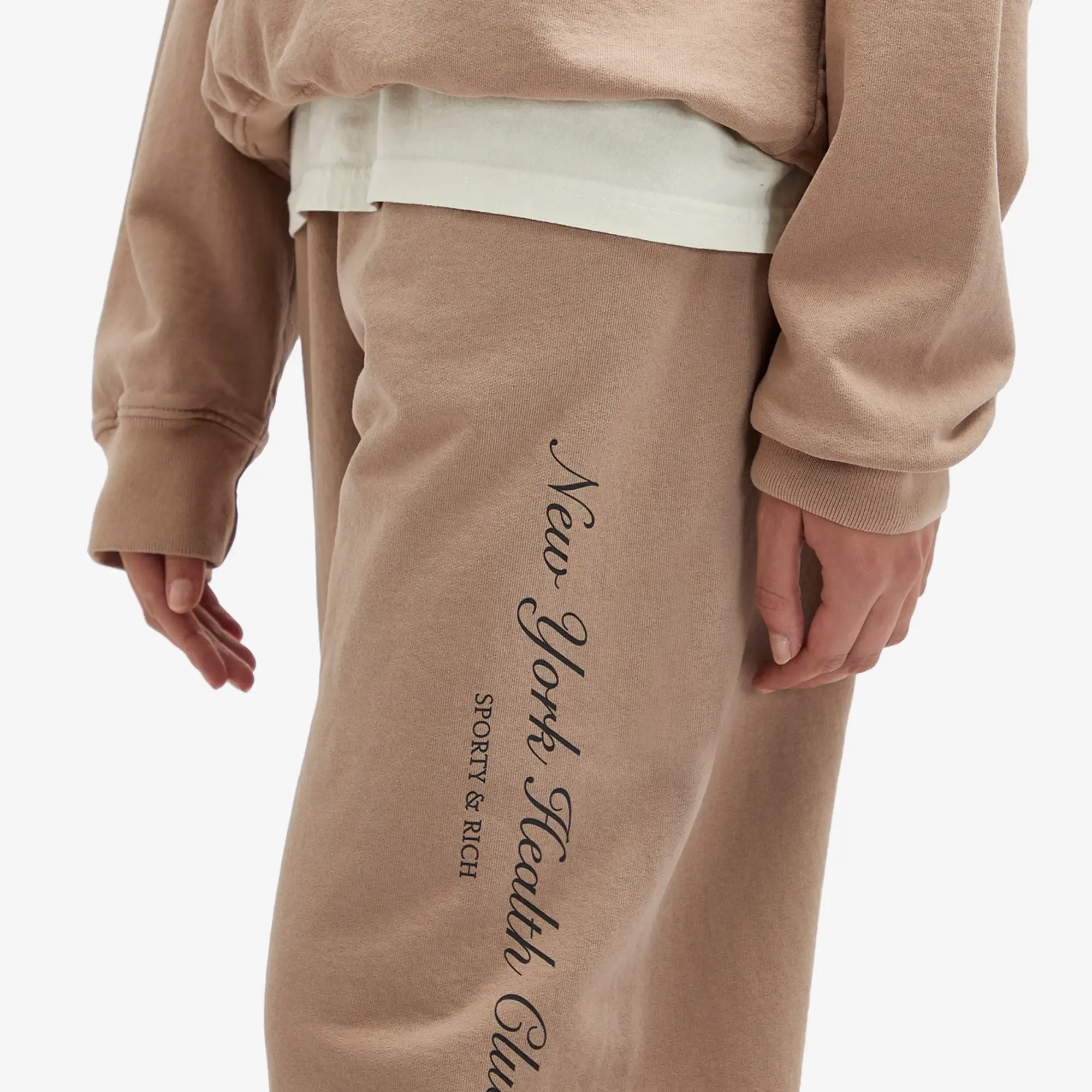 Sporty & Rich Women's NY Health Club Sweatpant Mink Faded Black