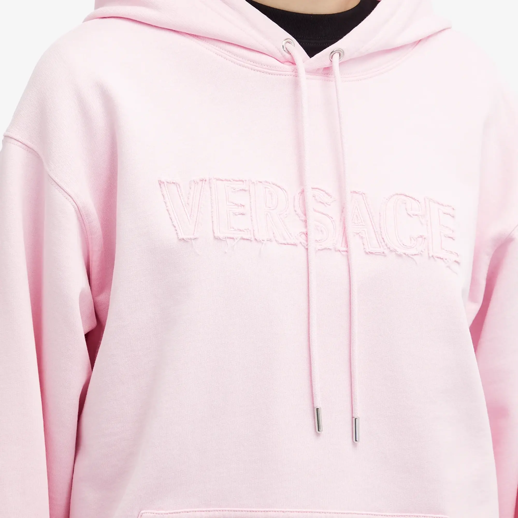 Versace Women's Logo Hoodie Pastel Pink