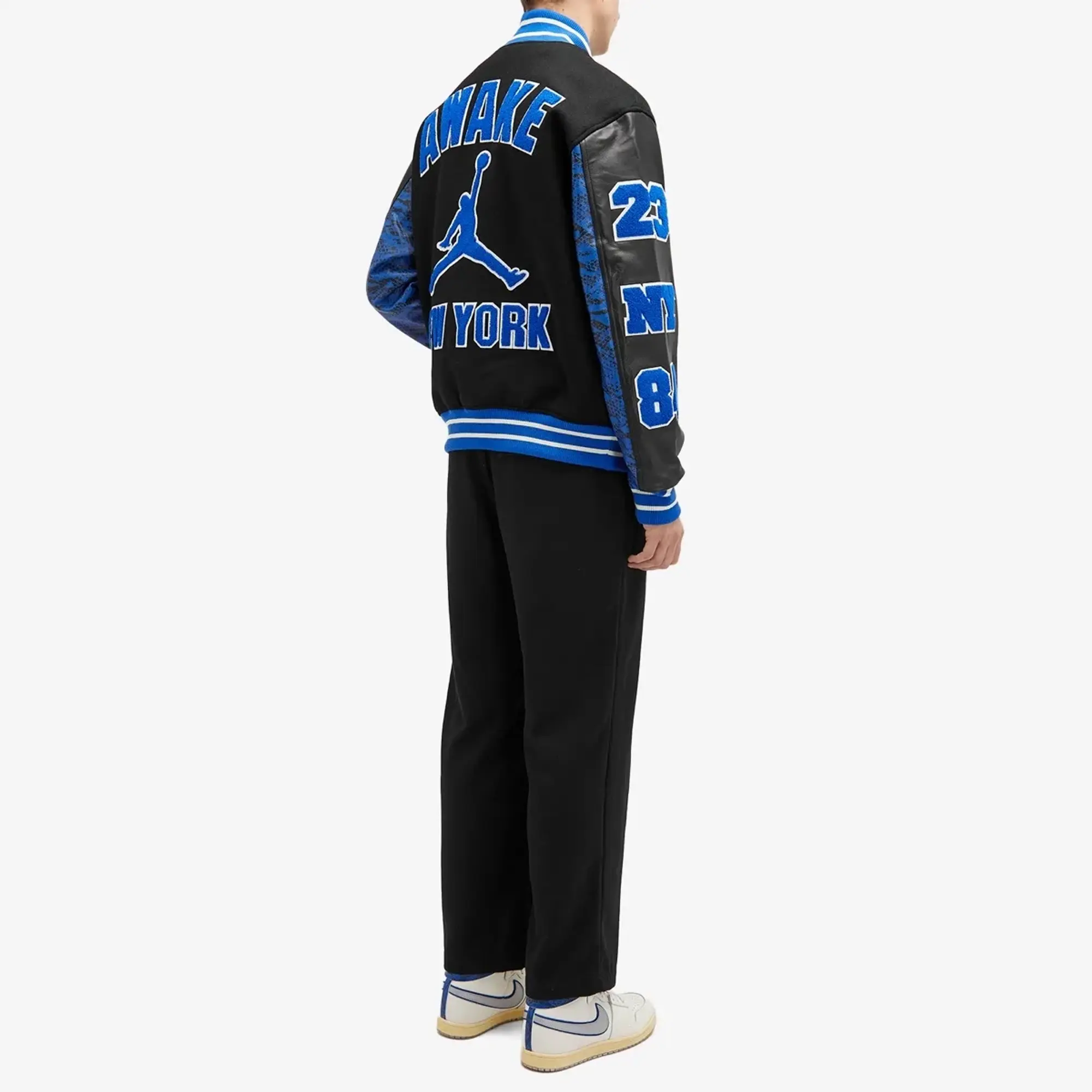 Nike Jordan Air Jordan x Awake NY Varsity Jacket Black/Royal