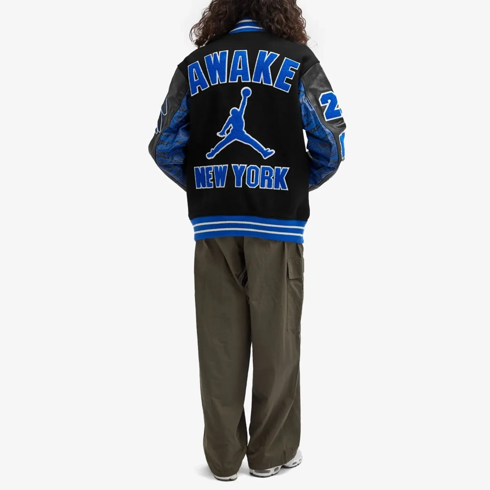 Nike Jordan Air Jordan x Awake NY Varsity Jacket Black/Royal