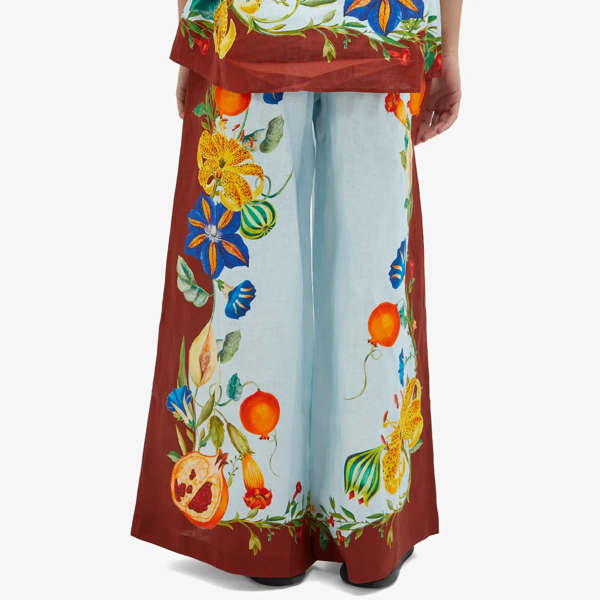Alemais Women's Dahlia Floral Linen Pant Multi