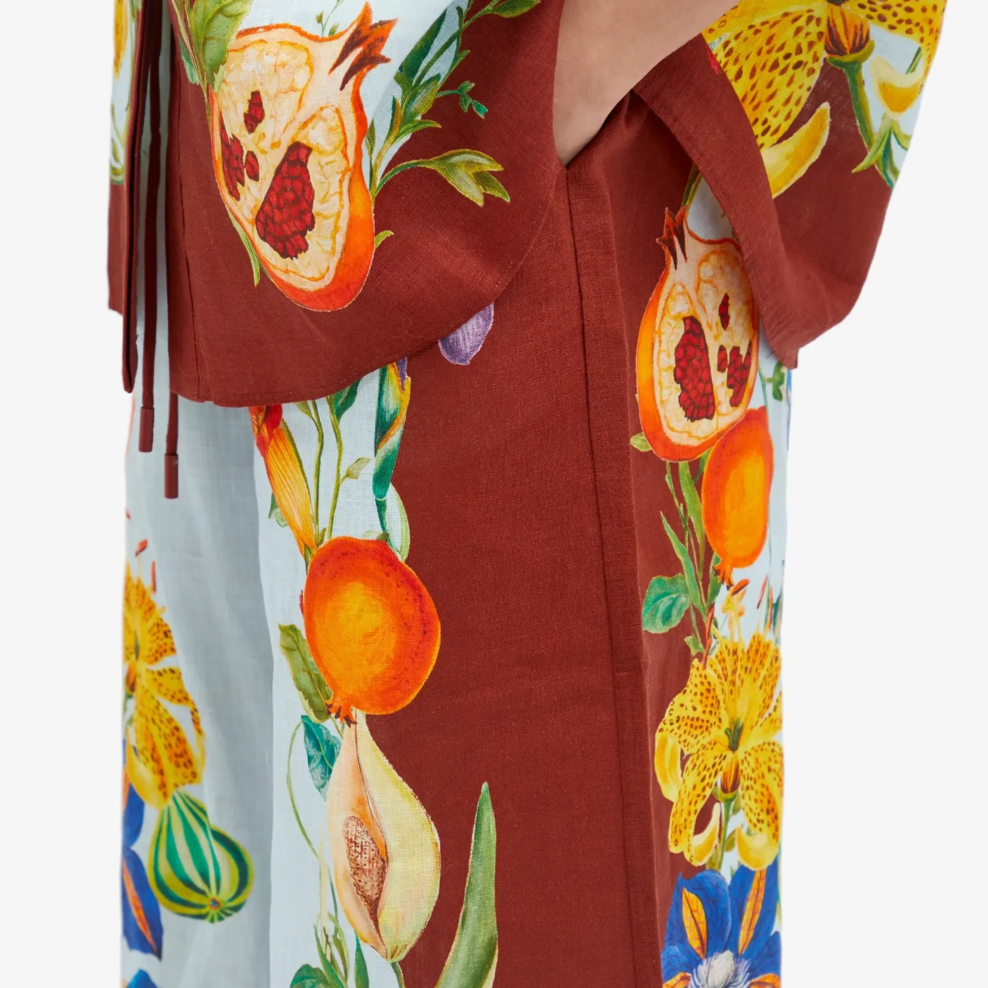 Alemais Women's Dahlia Floral Linen Pant Multi