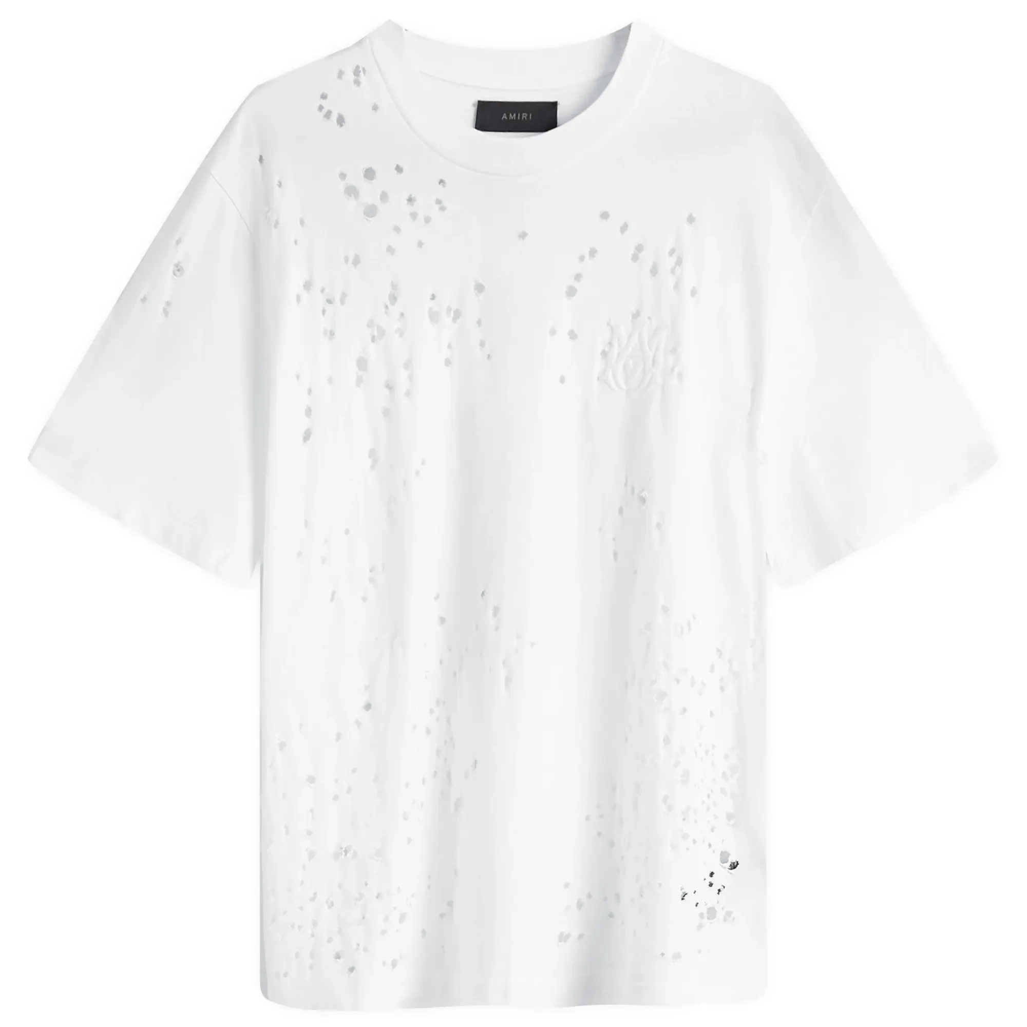 AMIRI Men's MA Shotgun Embroidered Logo T-Shirt White