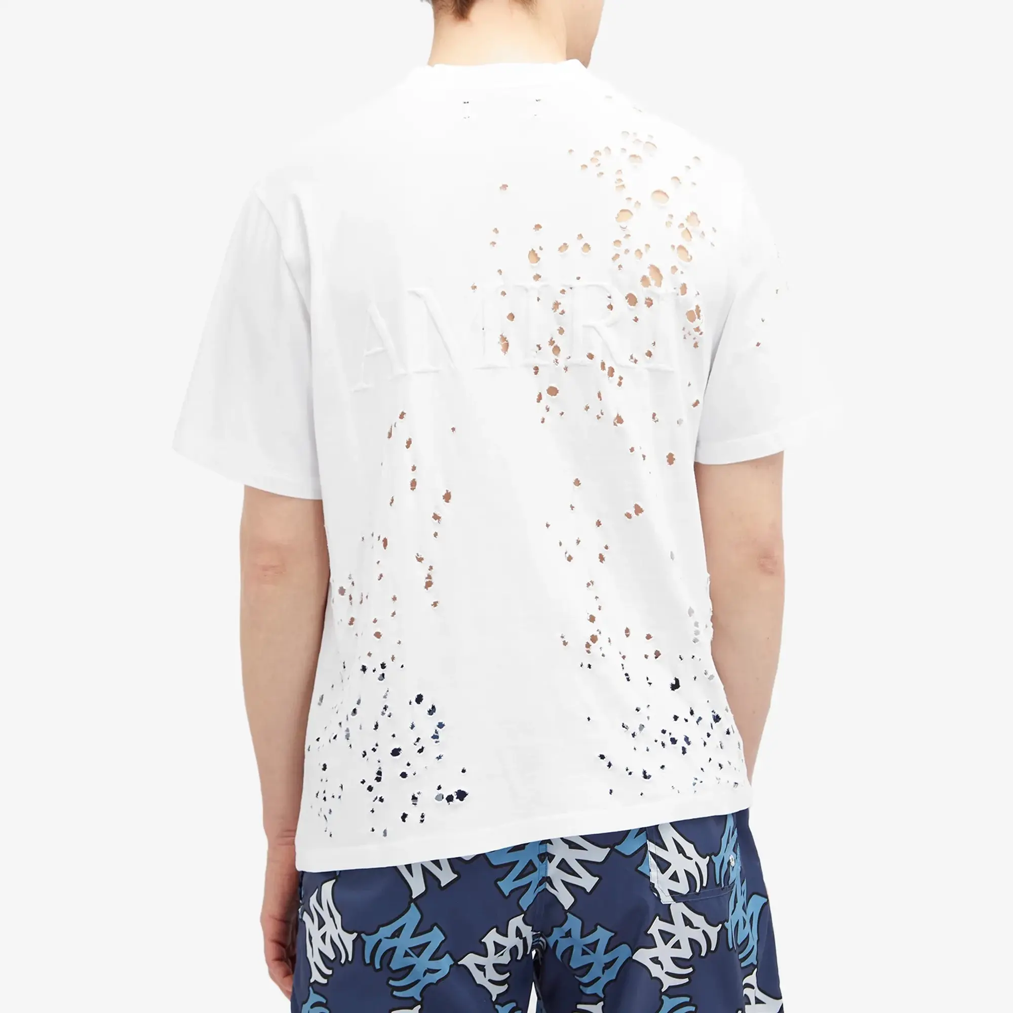 AMIRI Men's MA Shotgun Embroidered Logo T-Shirt White