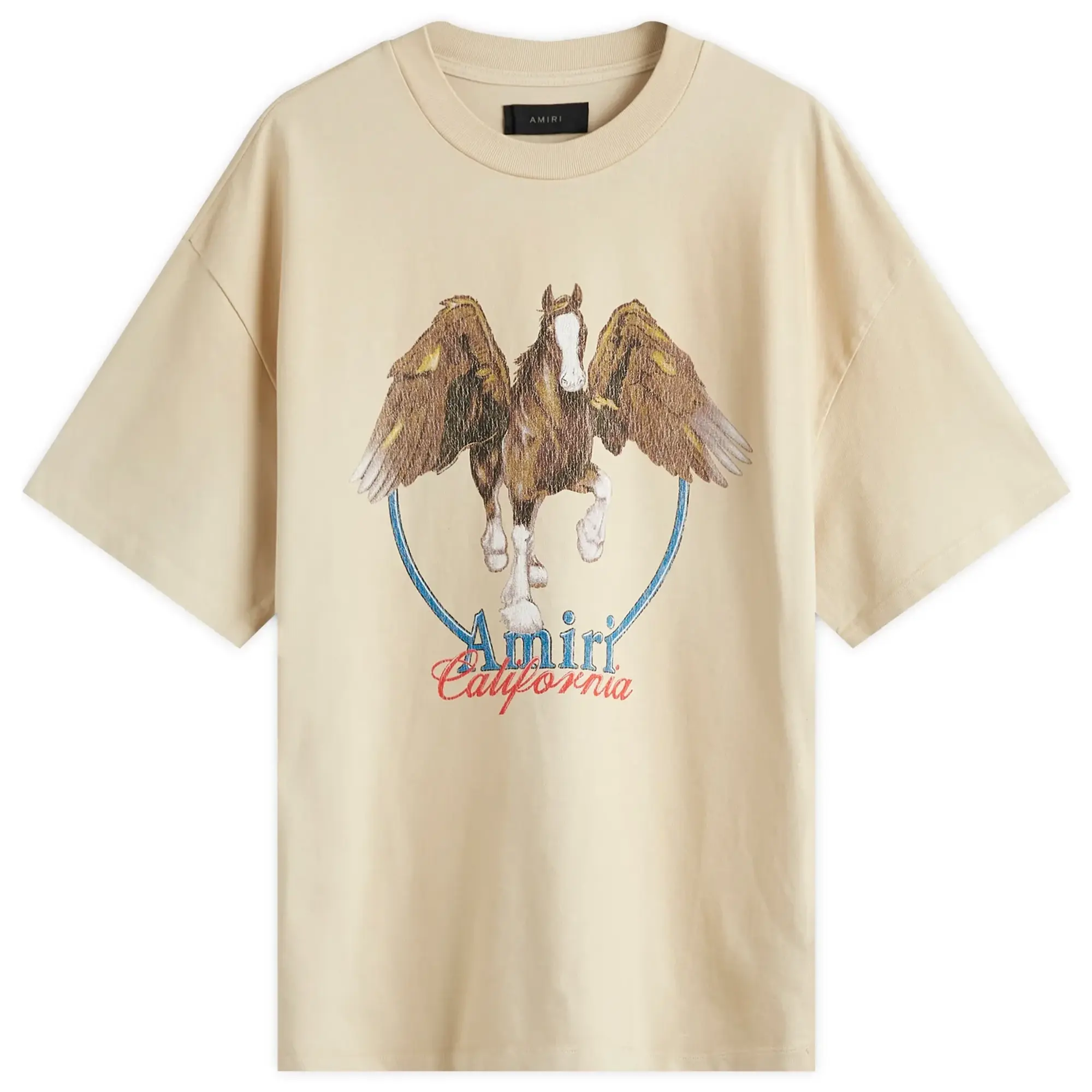 AMIRI Men's Vintage Wash Pegasus T-Shirt Alabaster