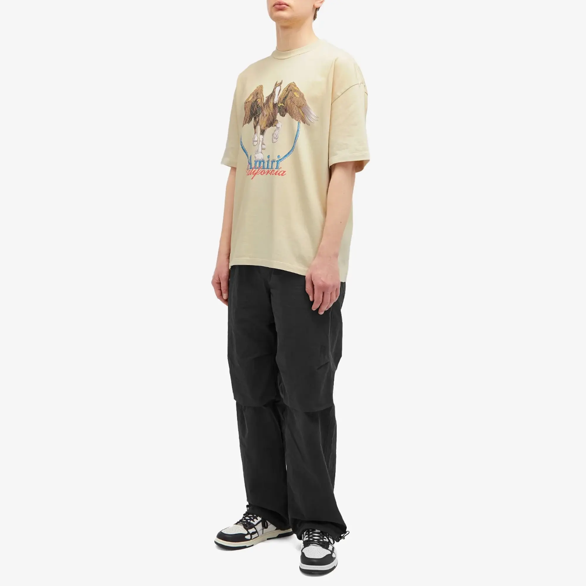 AMIRI Men's Vintage Wash Pegasus T-Shirt Alabaster