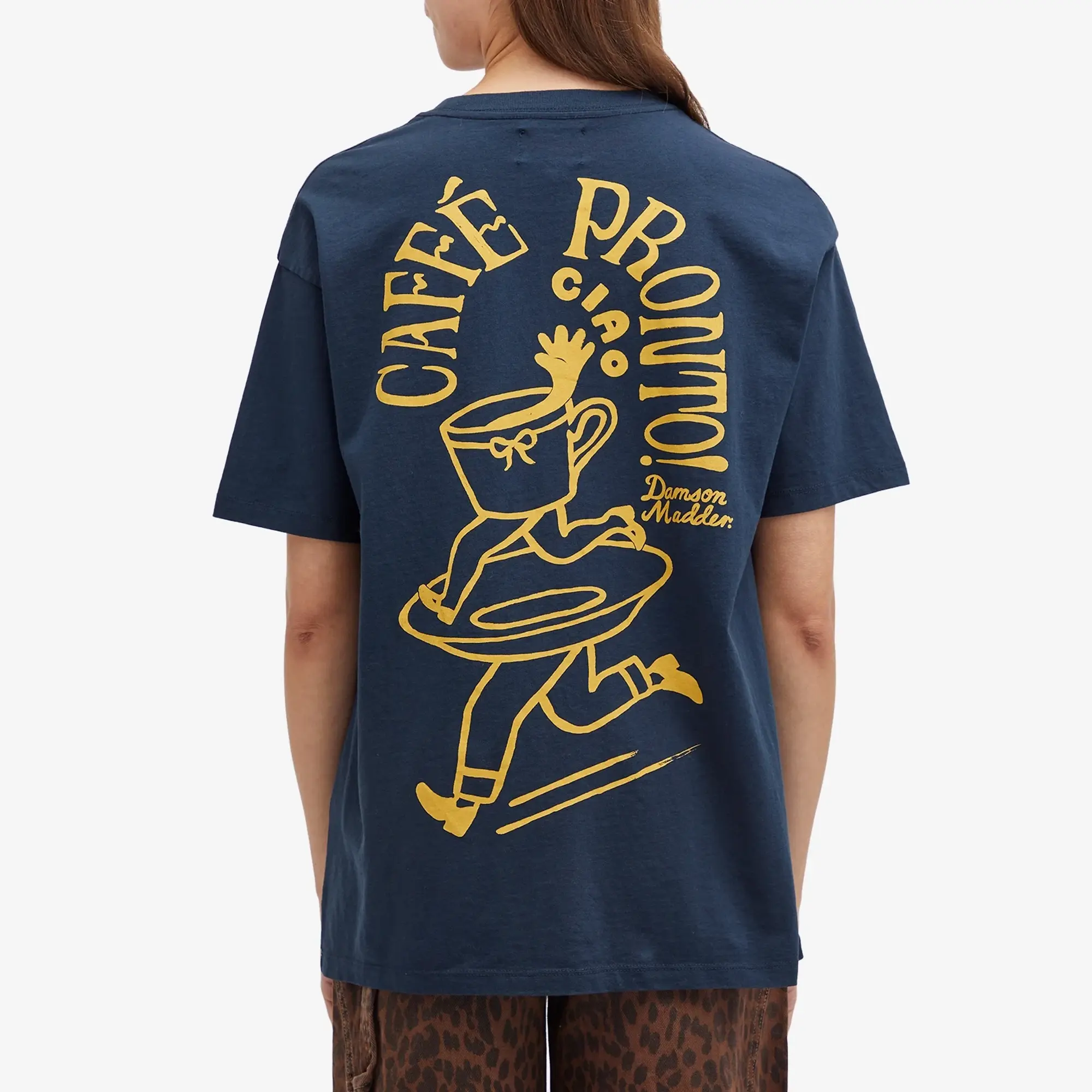 Damson Madder Women's Exclusive Café Pronto T-Shirt Navy