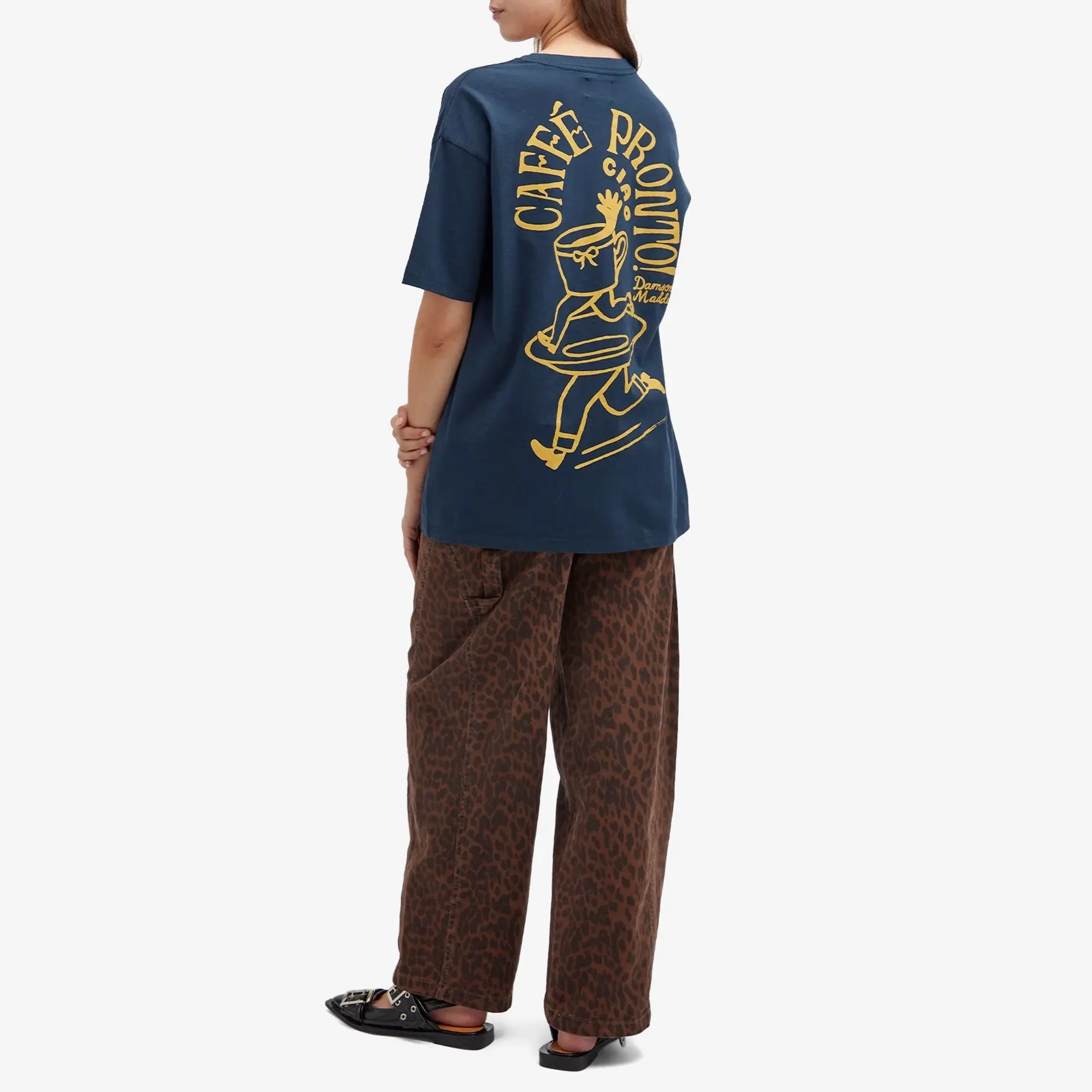 Damson Madder Women's Exclusive Café Pronto T-Shirt Navy