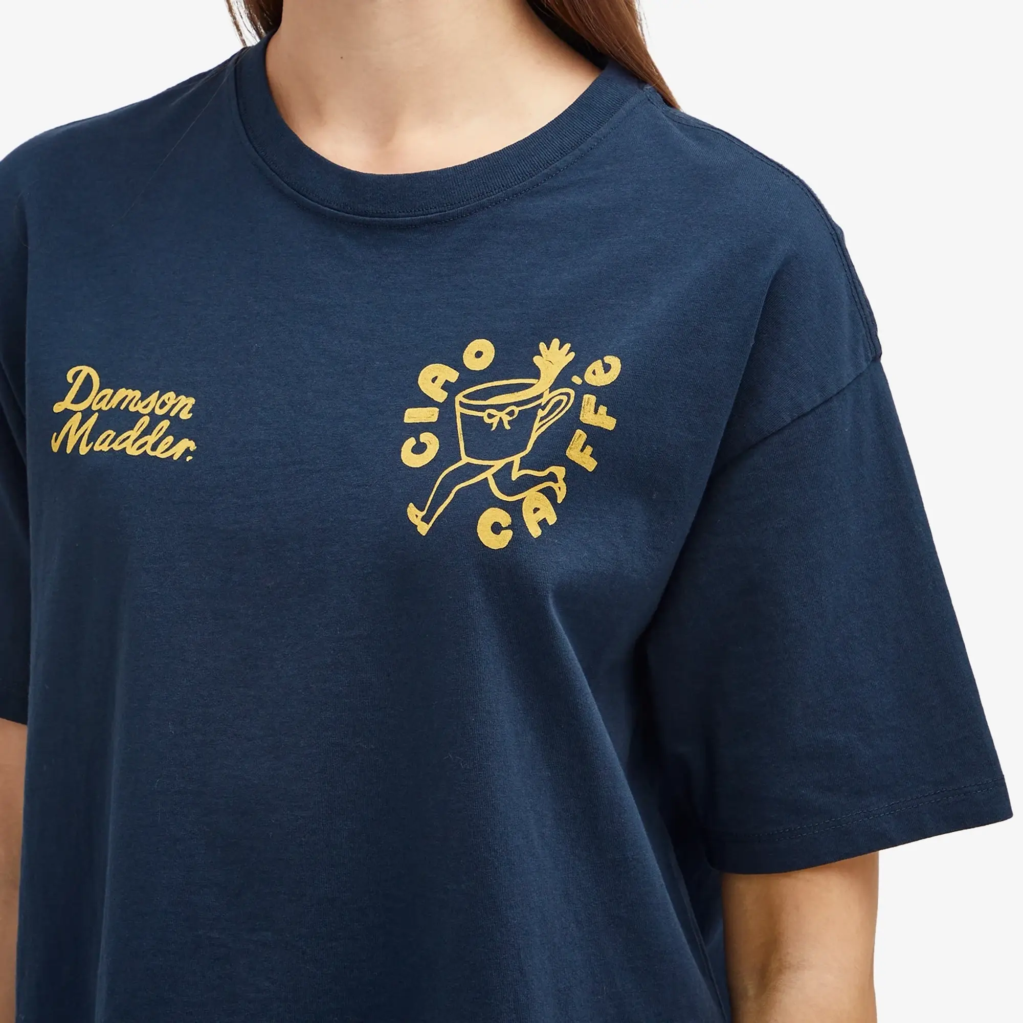 Damson Madder Women's Exclusive Café Pronto T-Shirt Navy