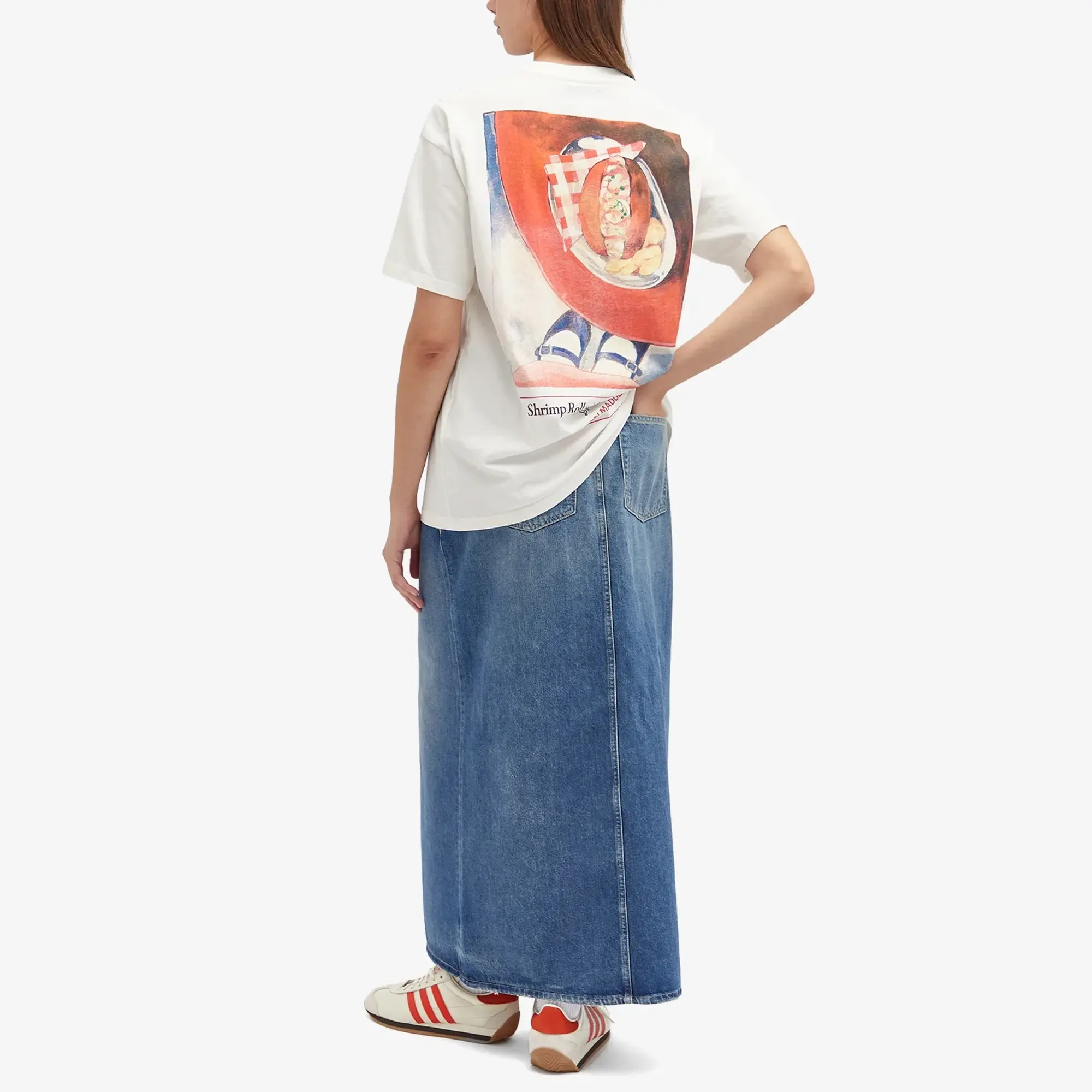 Damson Madder Women's Exclusive Shrimp Roll T-Shirt White