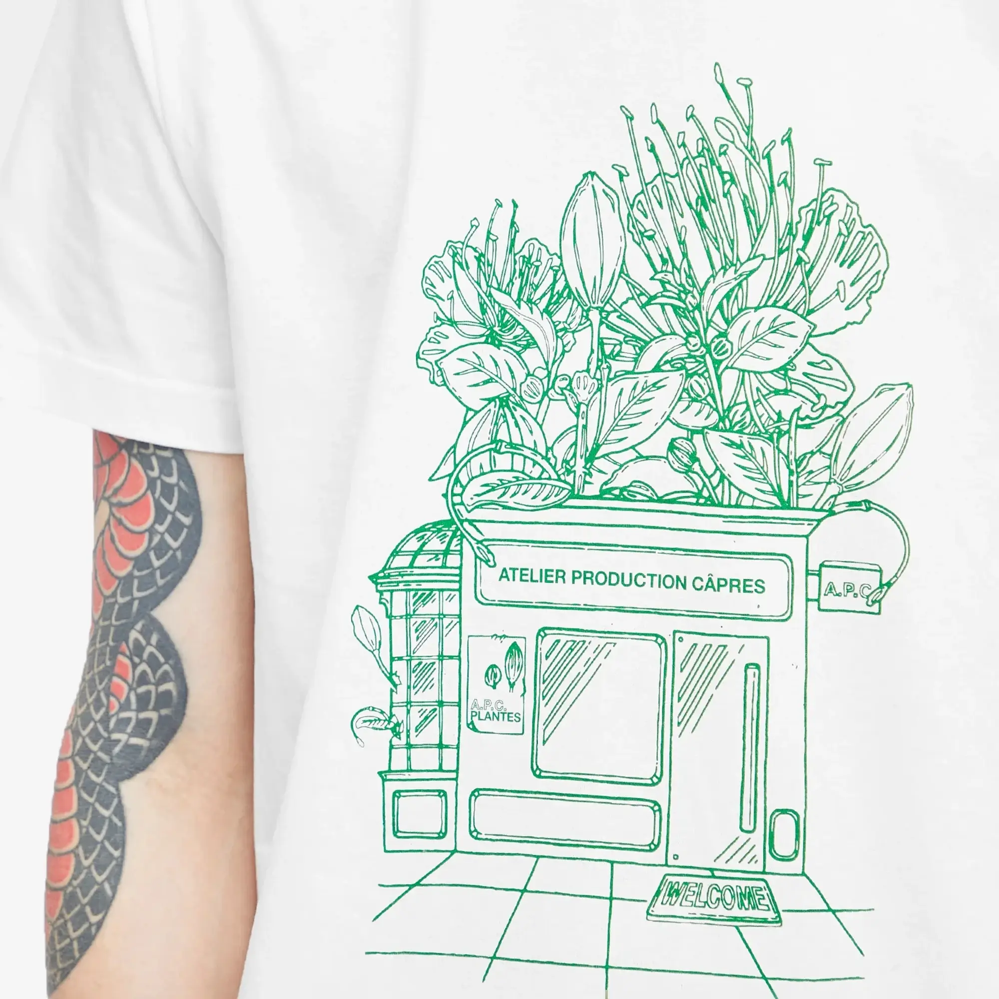 A.P.C. Men's Magasin Store Graphic T-Shirt White