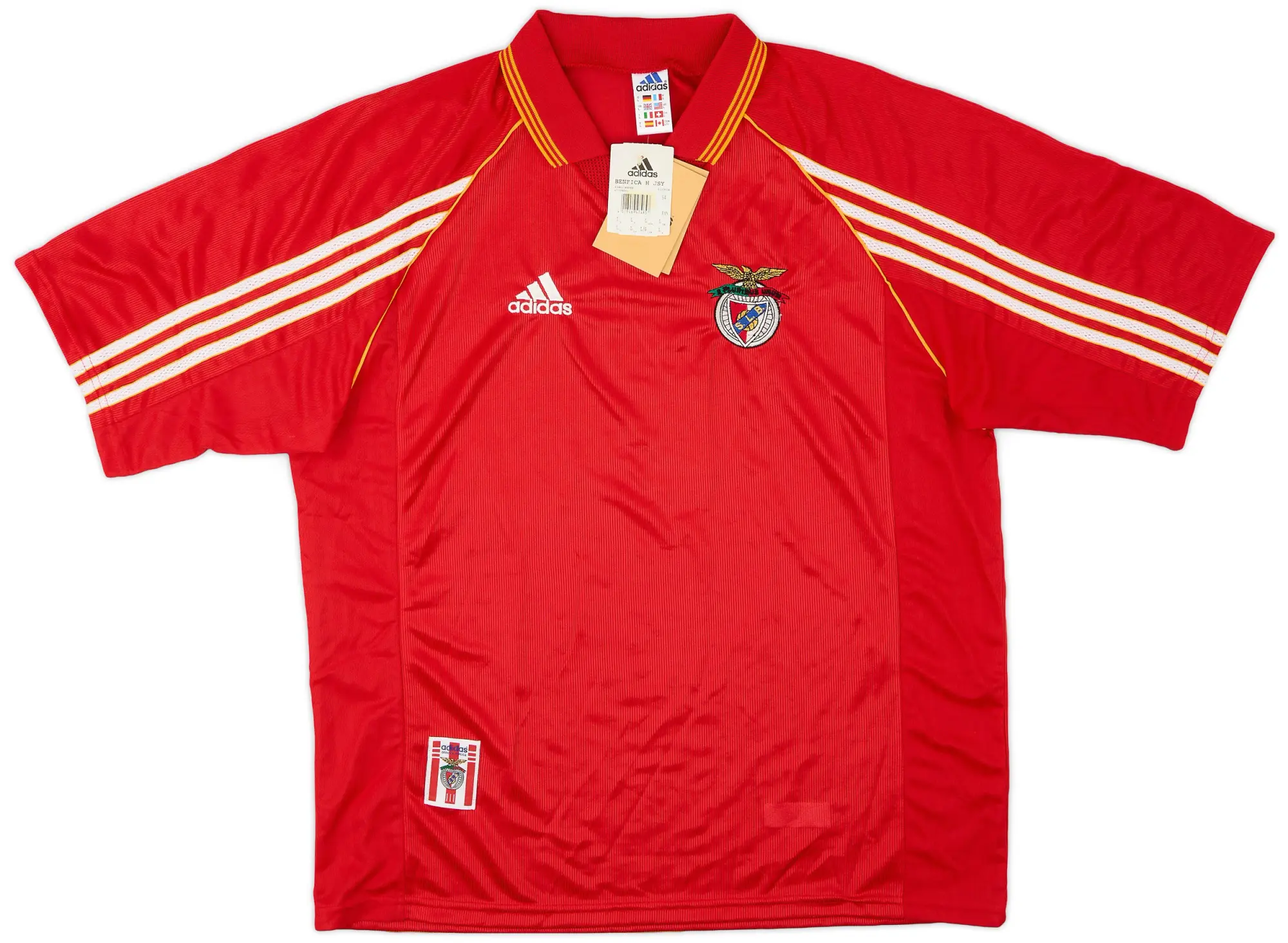 adidas 1998-99 Benfica Home Shirt (L)