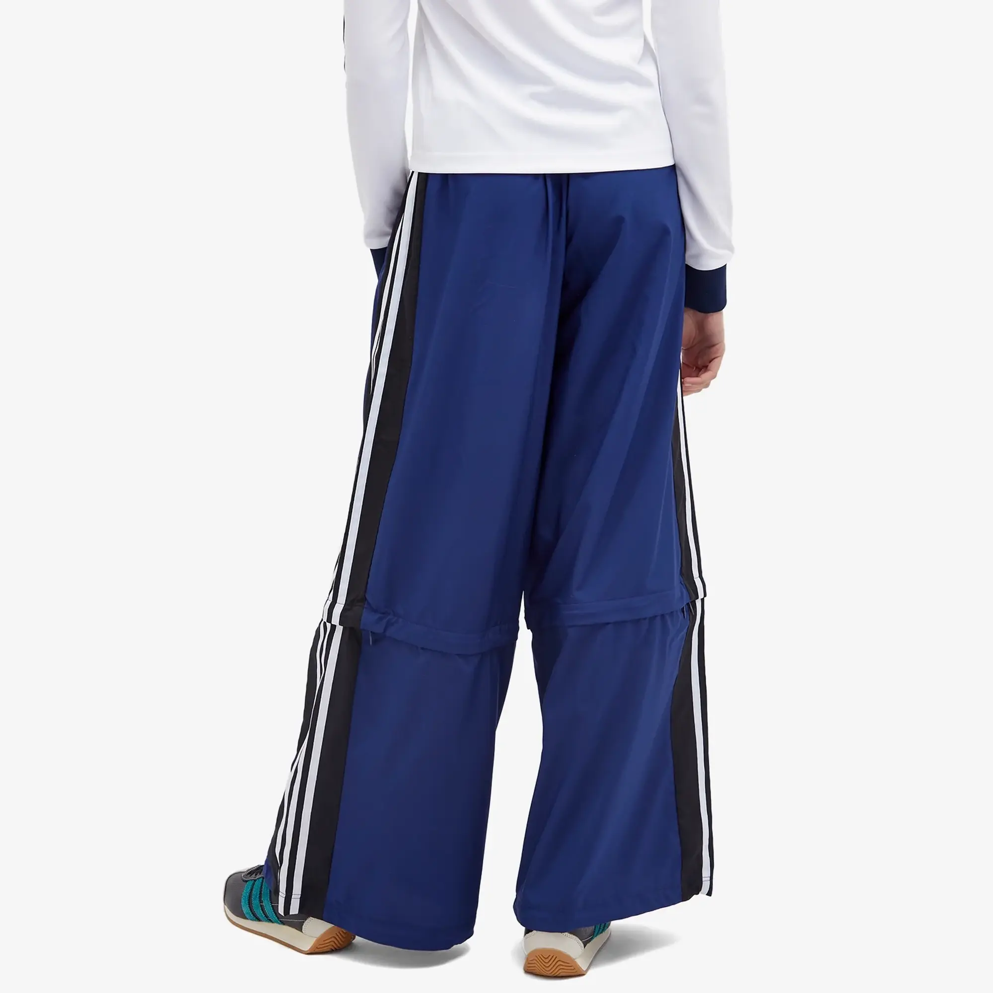 Adidas Women's Rasant Oversized Zip Off Track Pants Dark Blue