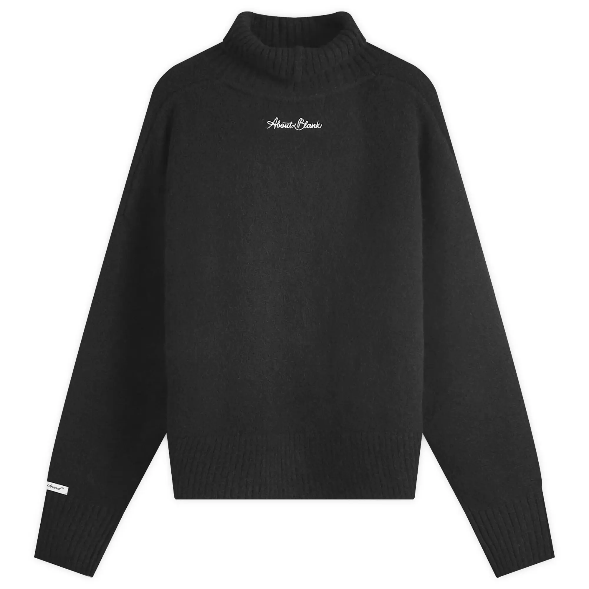 about:blank Men's Roll Neck Jumper Black