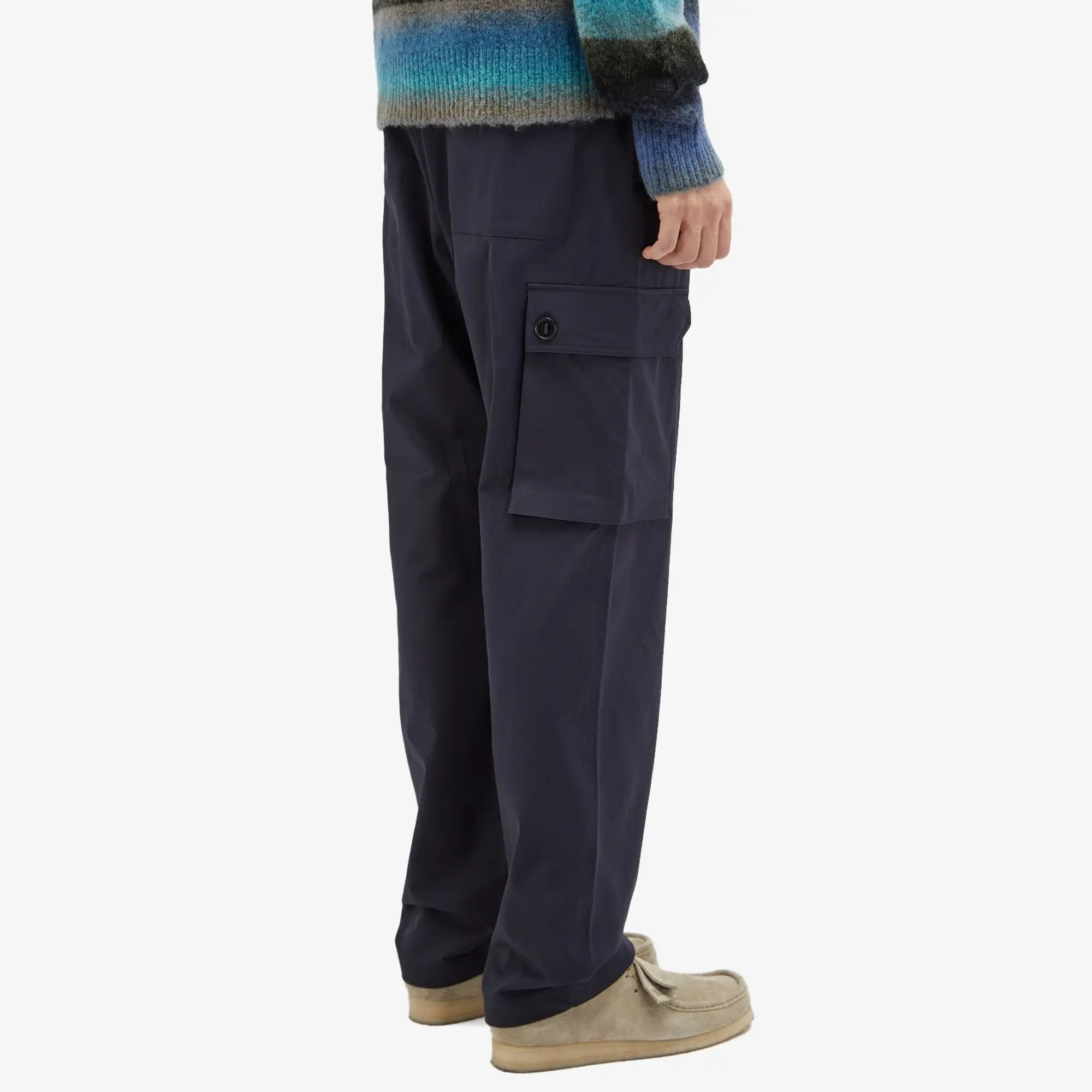 Paul Smith Men's Elastic Waist Cargo Pants Navy